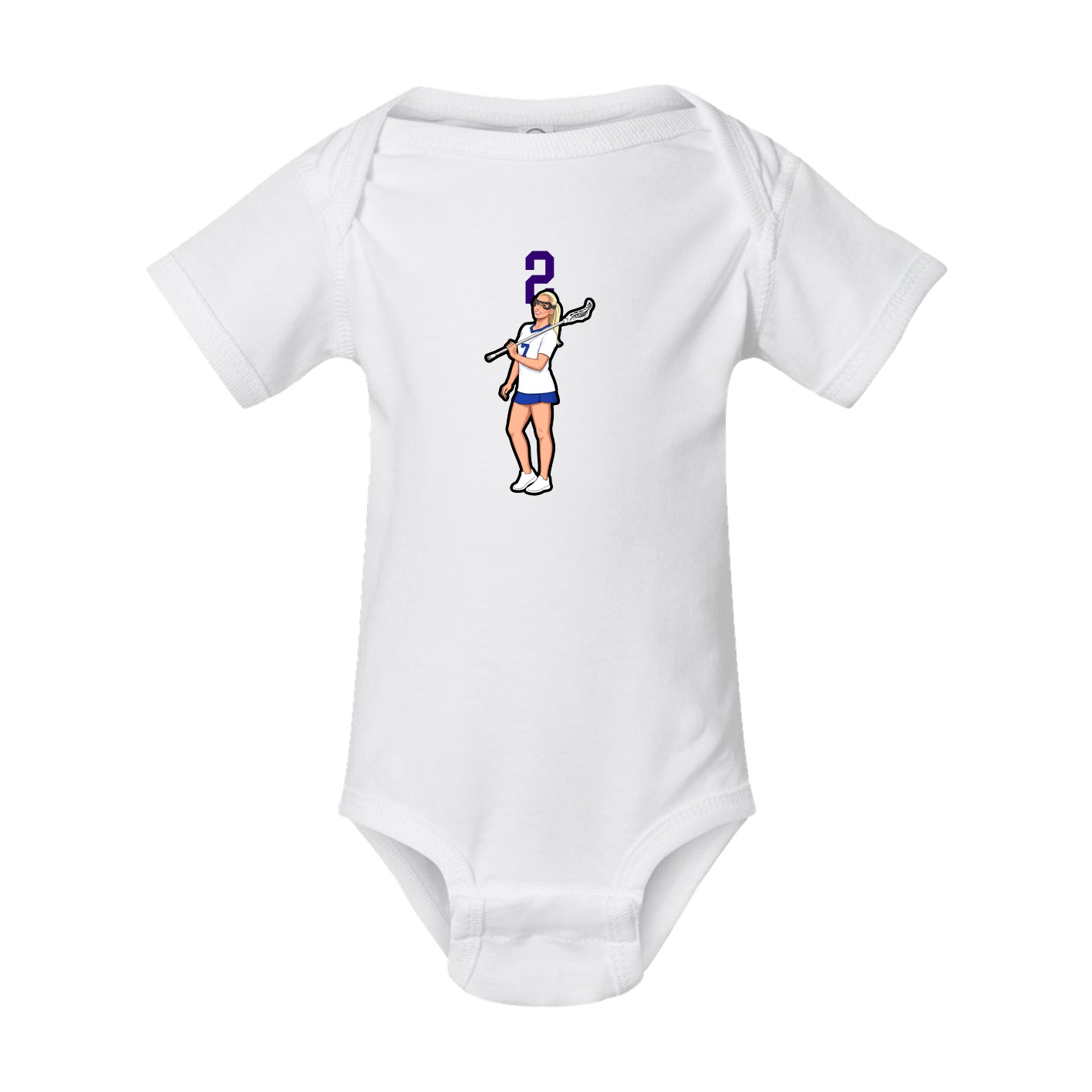 Baby Onesie — Number Top in White