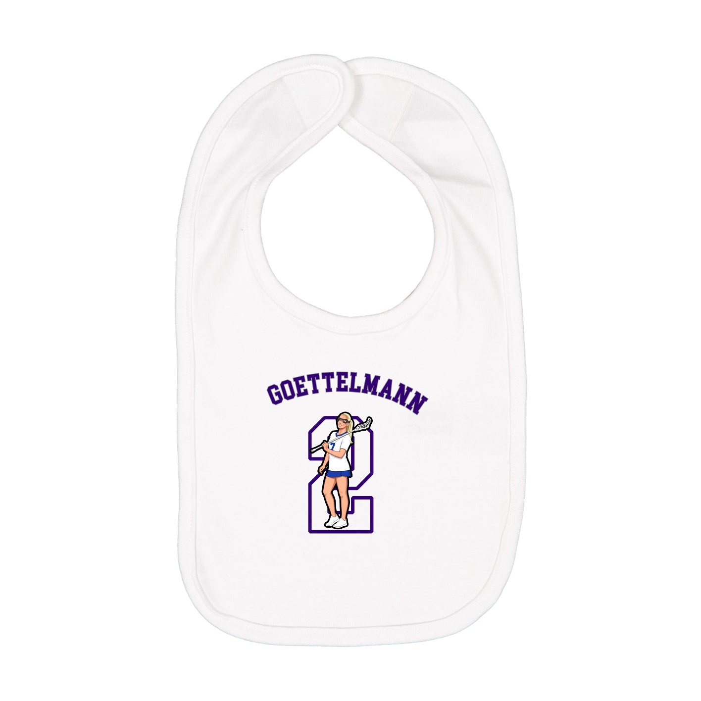 Infant Bib — Shirsey Arch in White