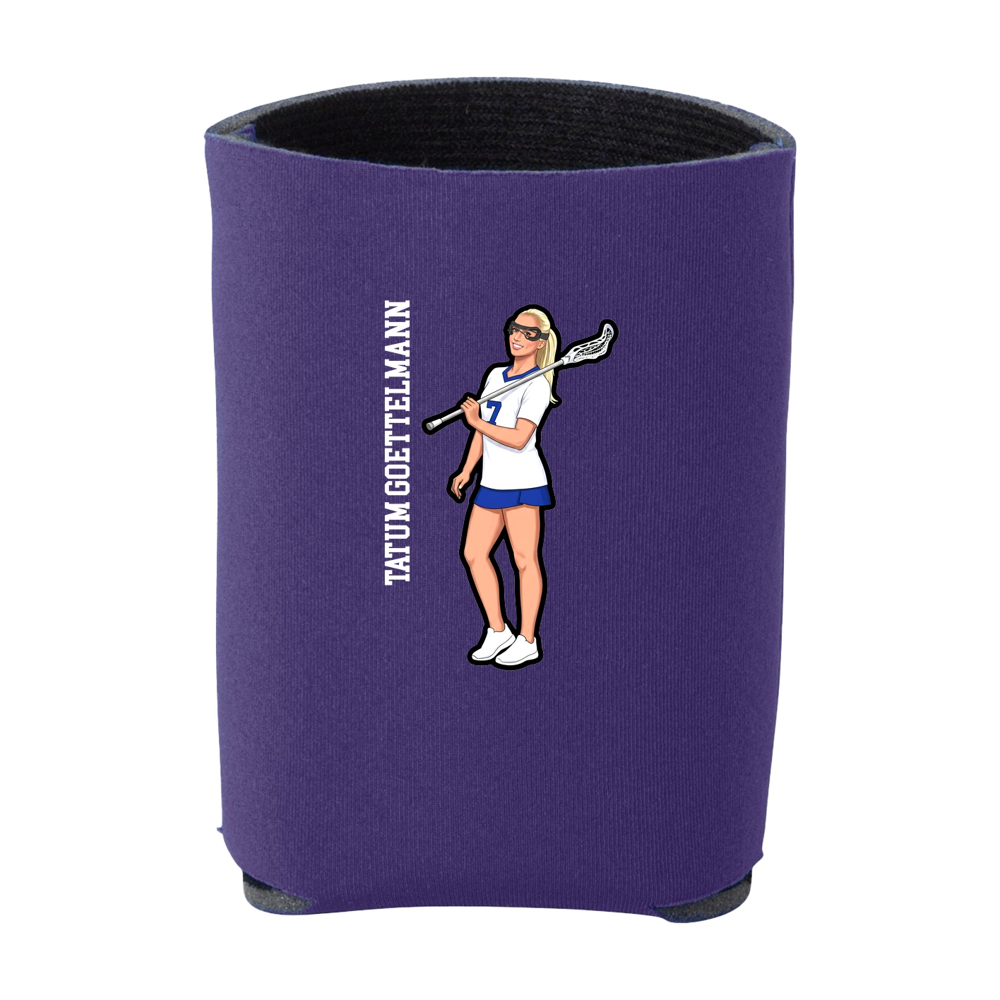 Can Holder — Name Vertical in Purple