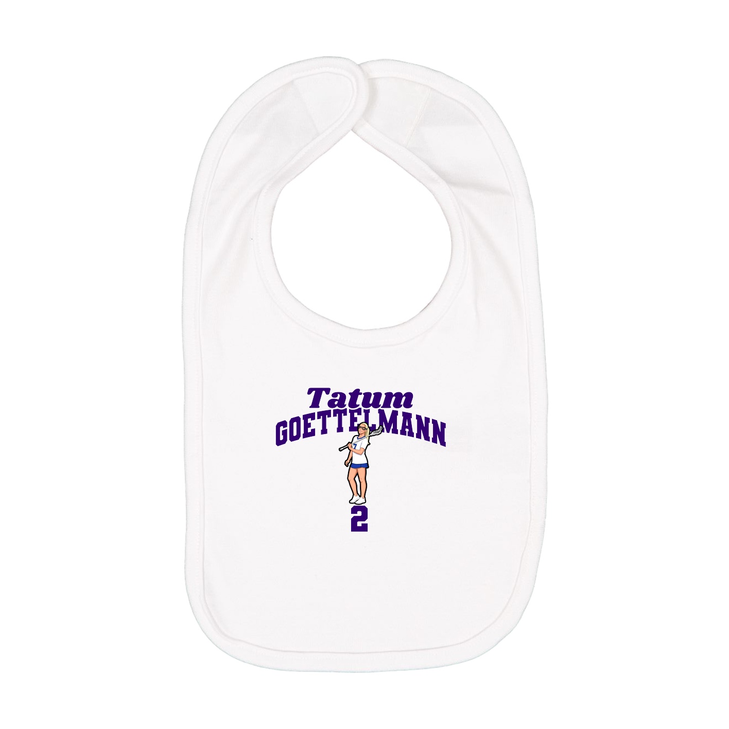 Infant Bib — Signature Arch in White