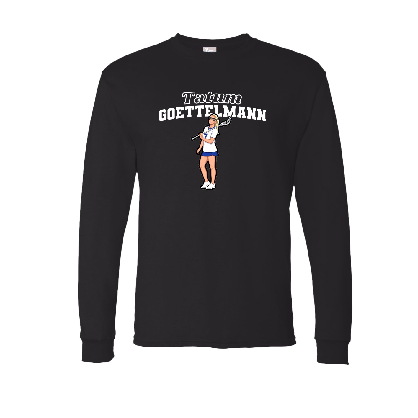 Long Sleeve Tee — Name Arch in Black