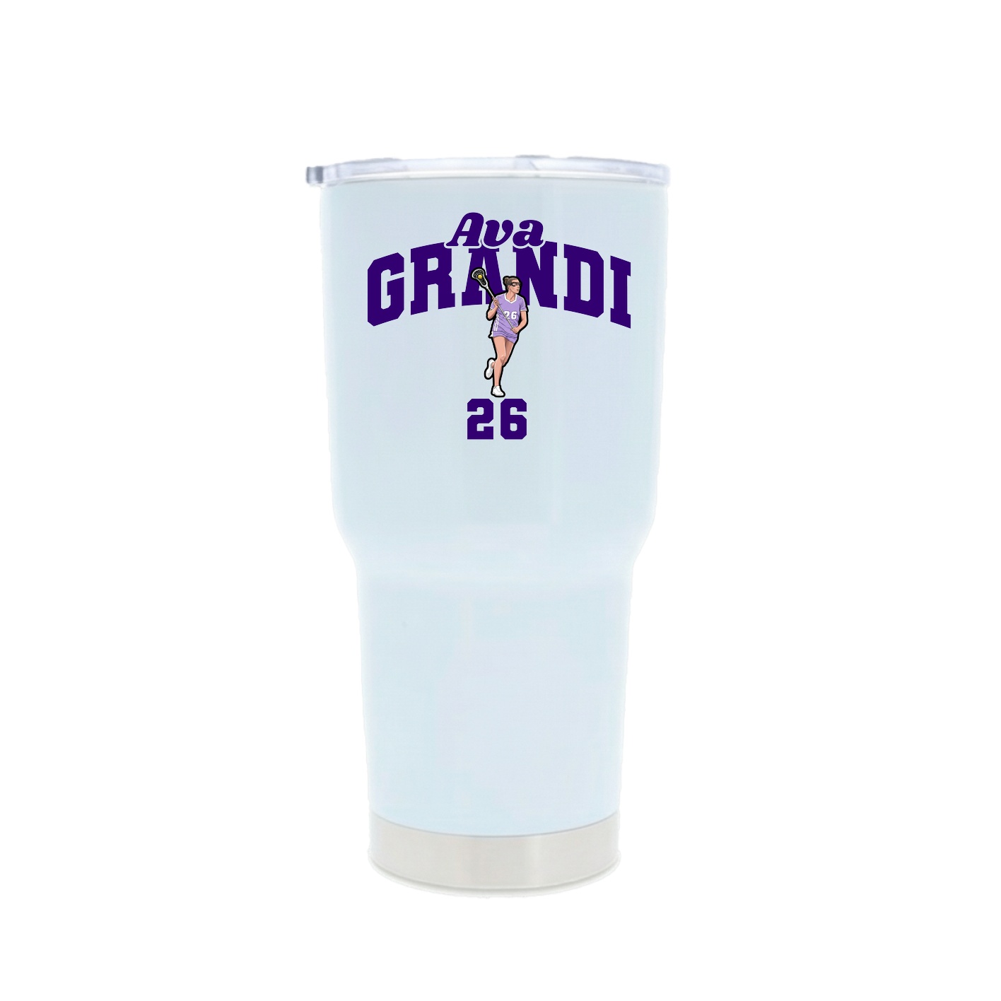 30oz Stainless Steel Tumbler — Signature Arch in White