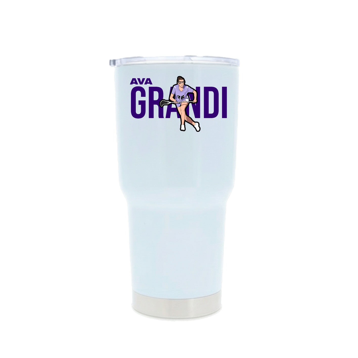 30oz Stainless Steel Tumbler — Player Name in White