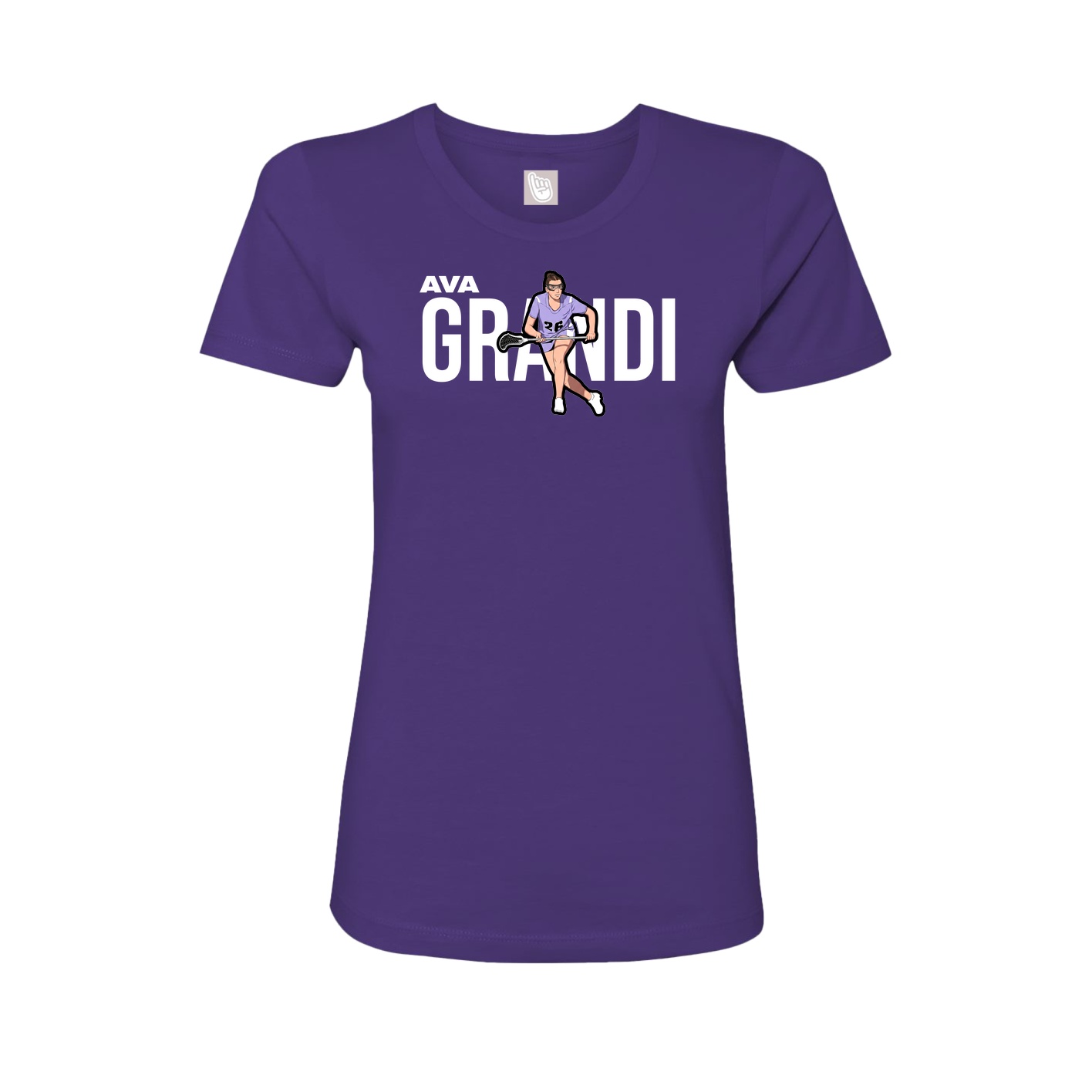Fitted Women's Tee — Player Name in Purple