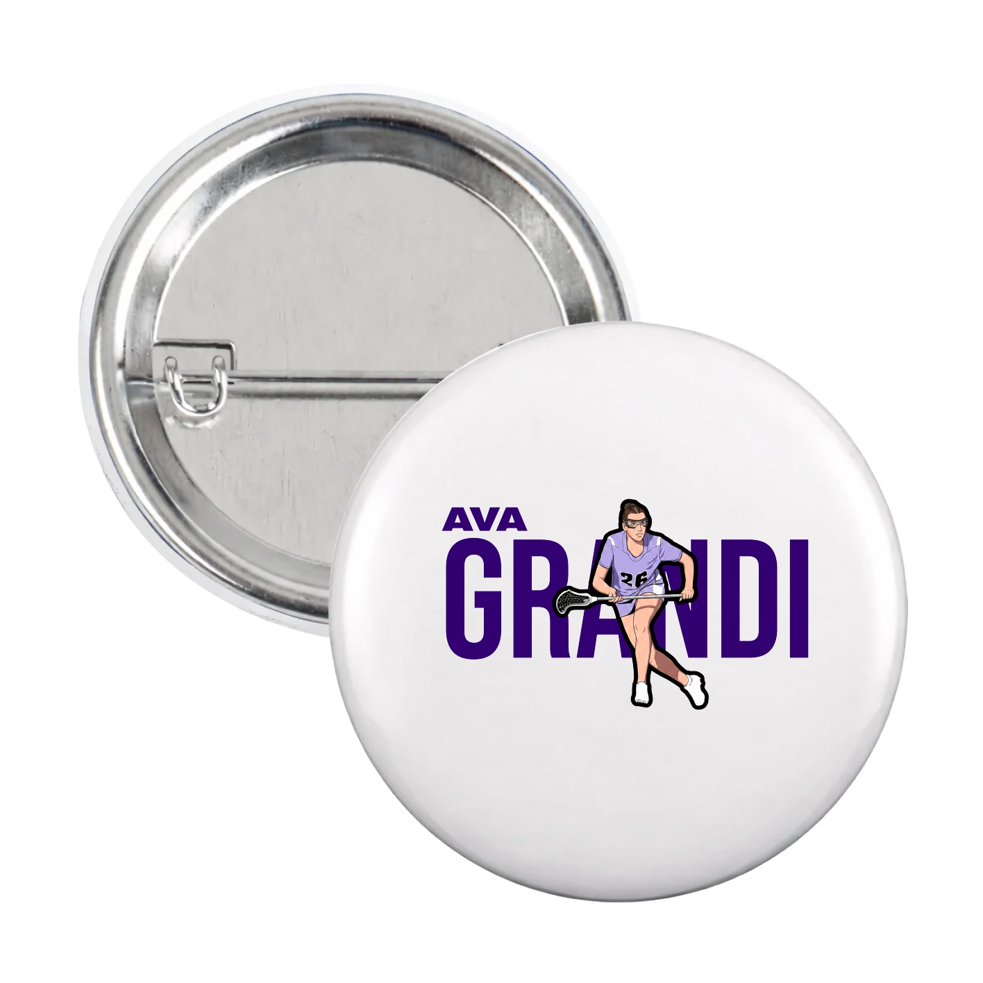 Game Day Button — Player Name in White