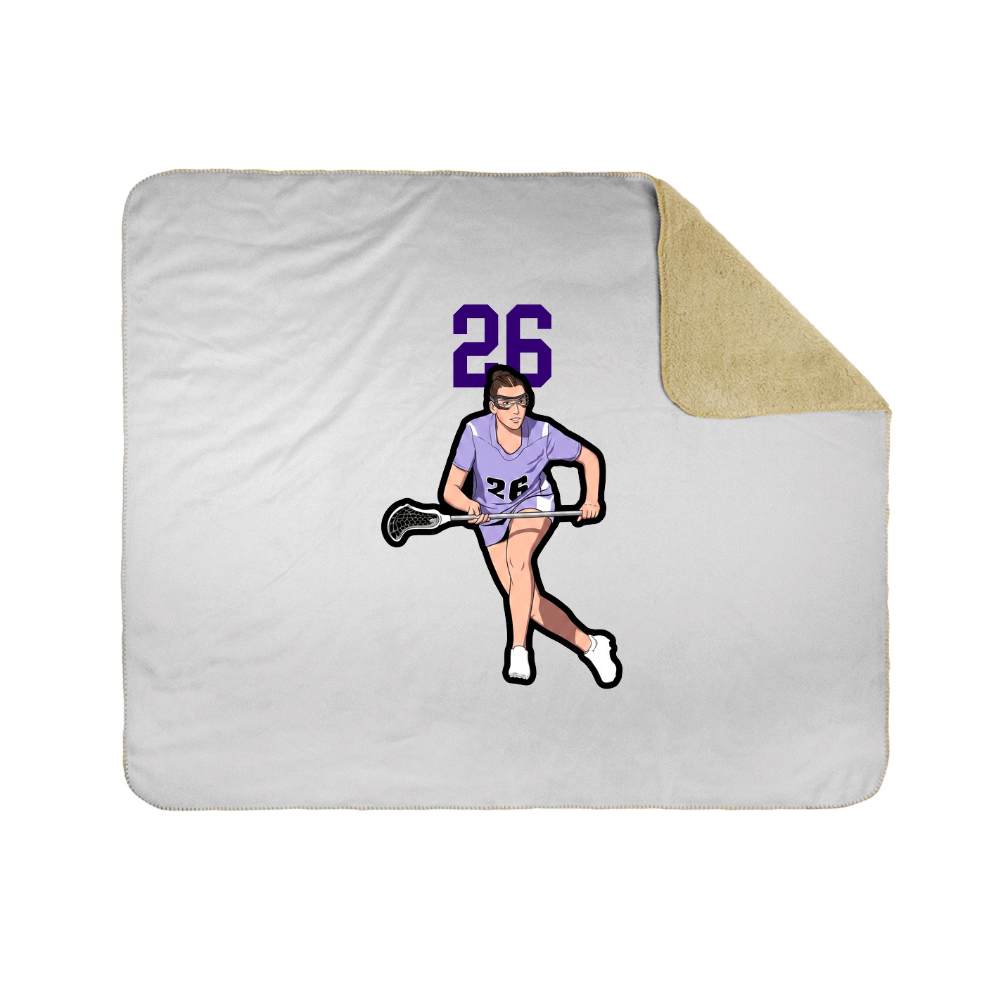 Throw Blanket — Number Top in White