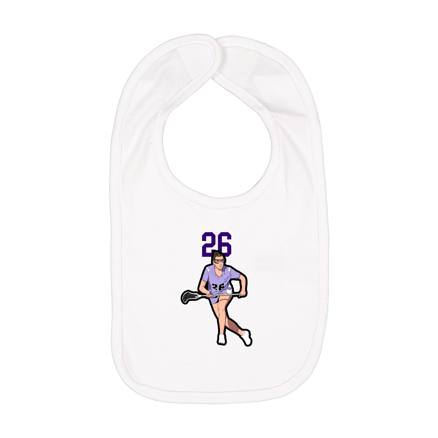 Infant Bib — Number Top in White
