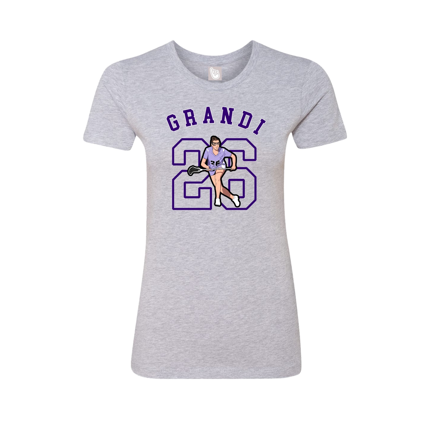 Fitted Women's Tee — Shirsey Arch in Grey