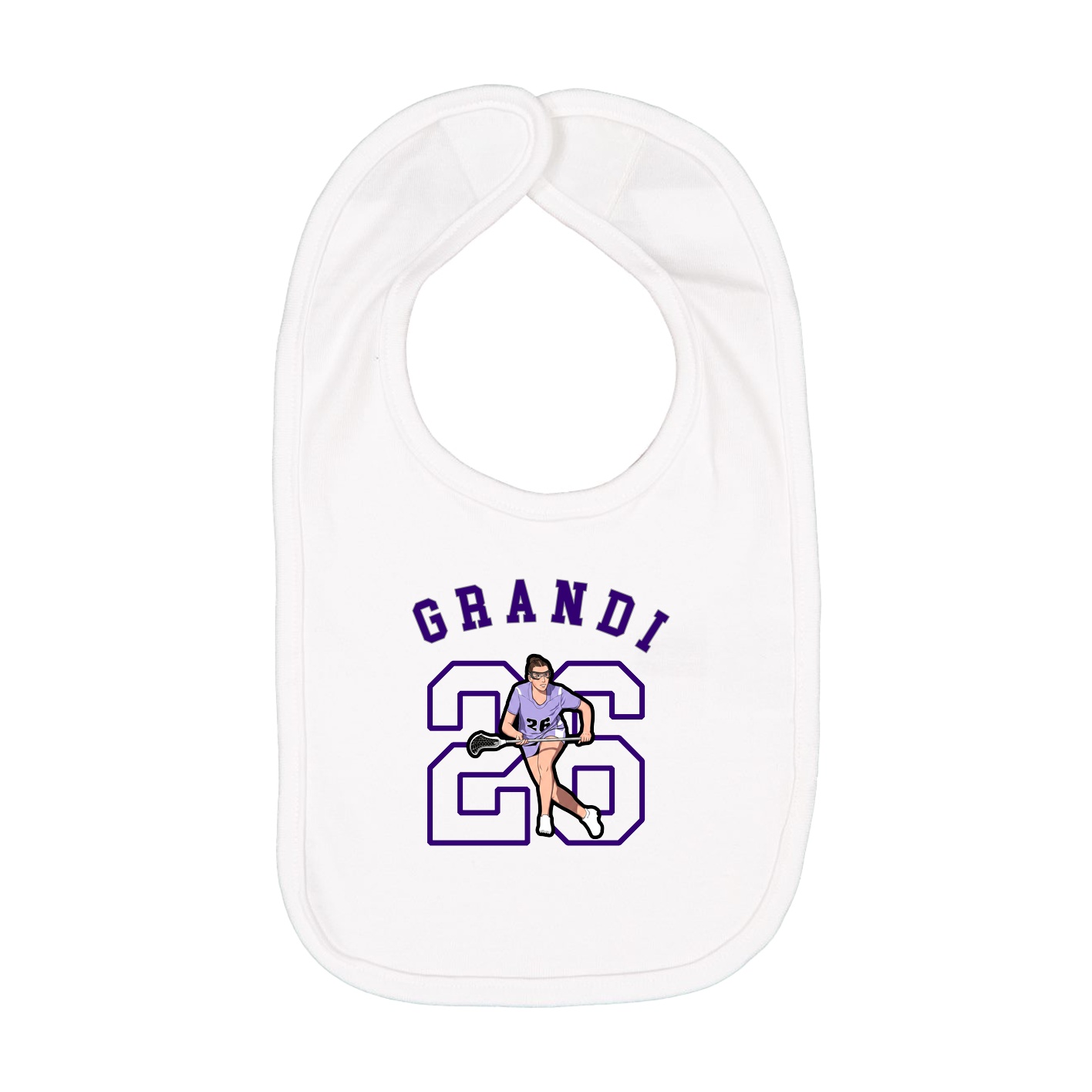 Infant Bib — Shirsey Arch in White