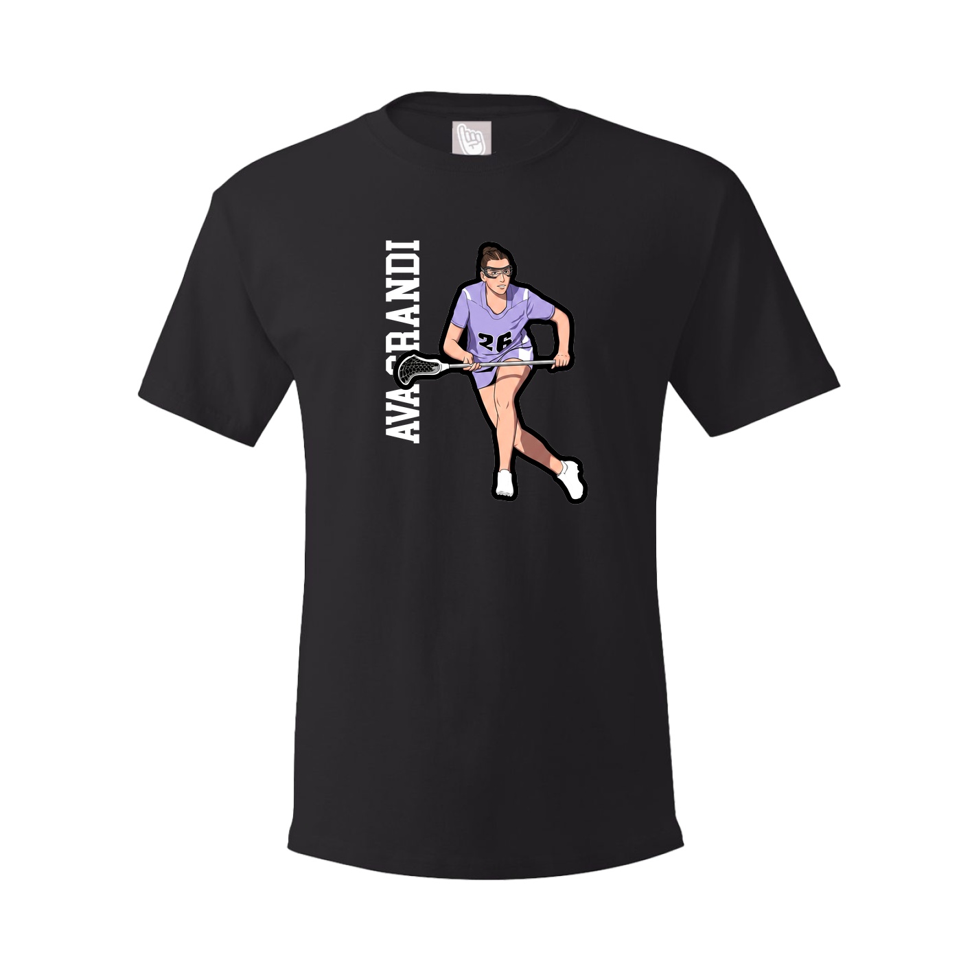 Youth Tee — Name Vertical in Black