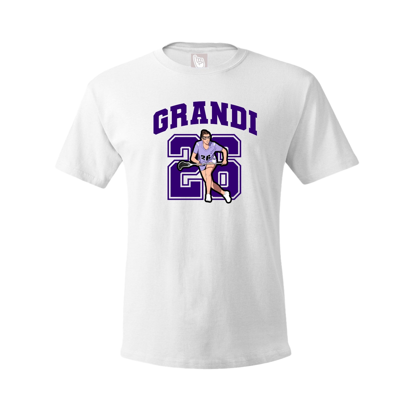 Youth Tee — Number in White