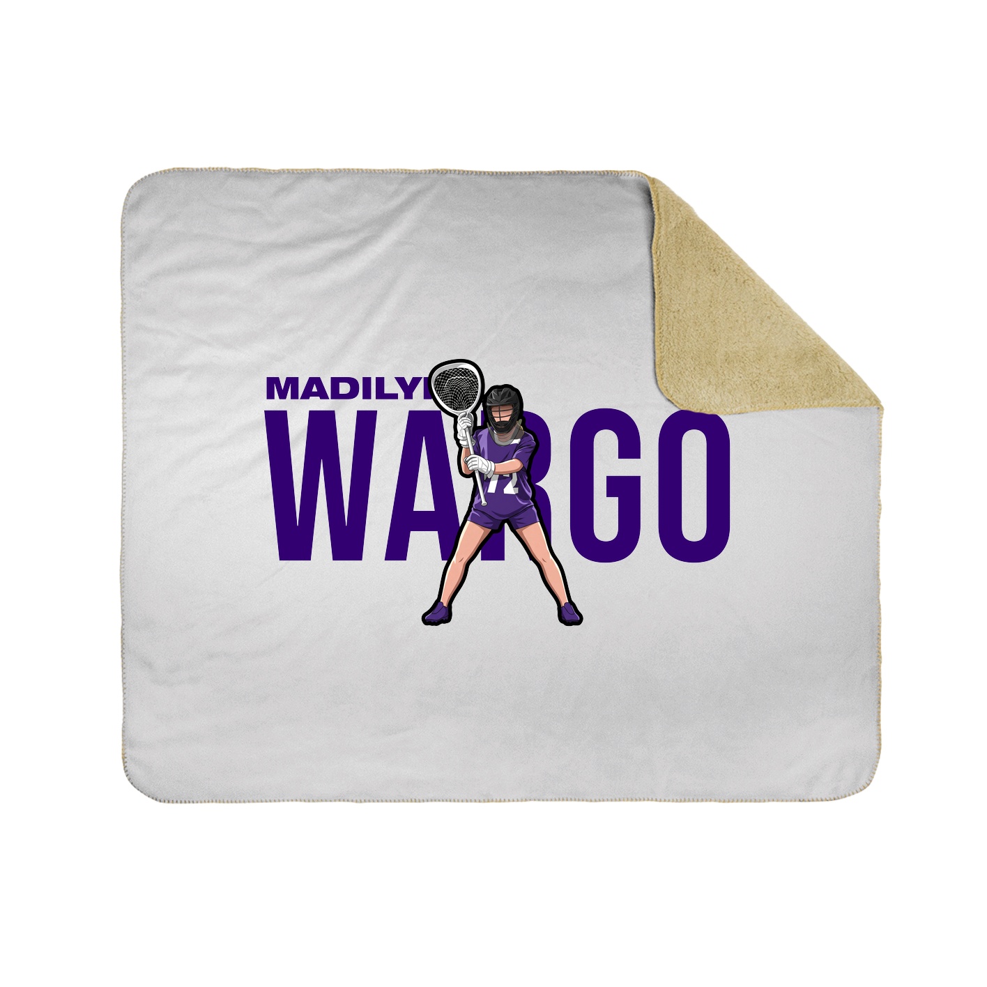 Throw Blanket — Player Name in White