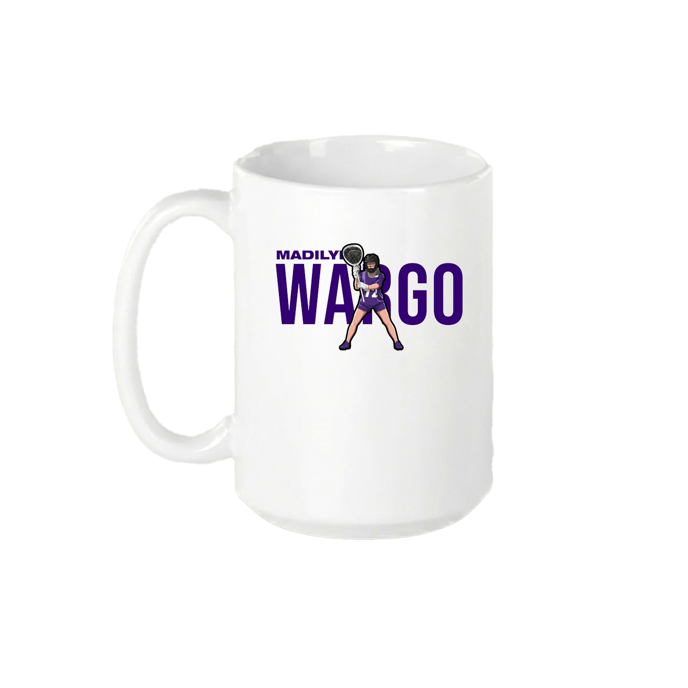 15oz Coffee Mug — Player Name in White