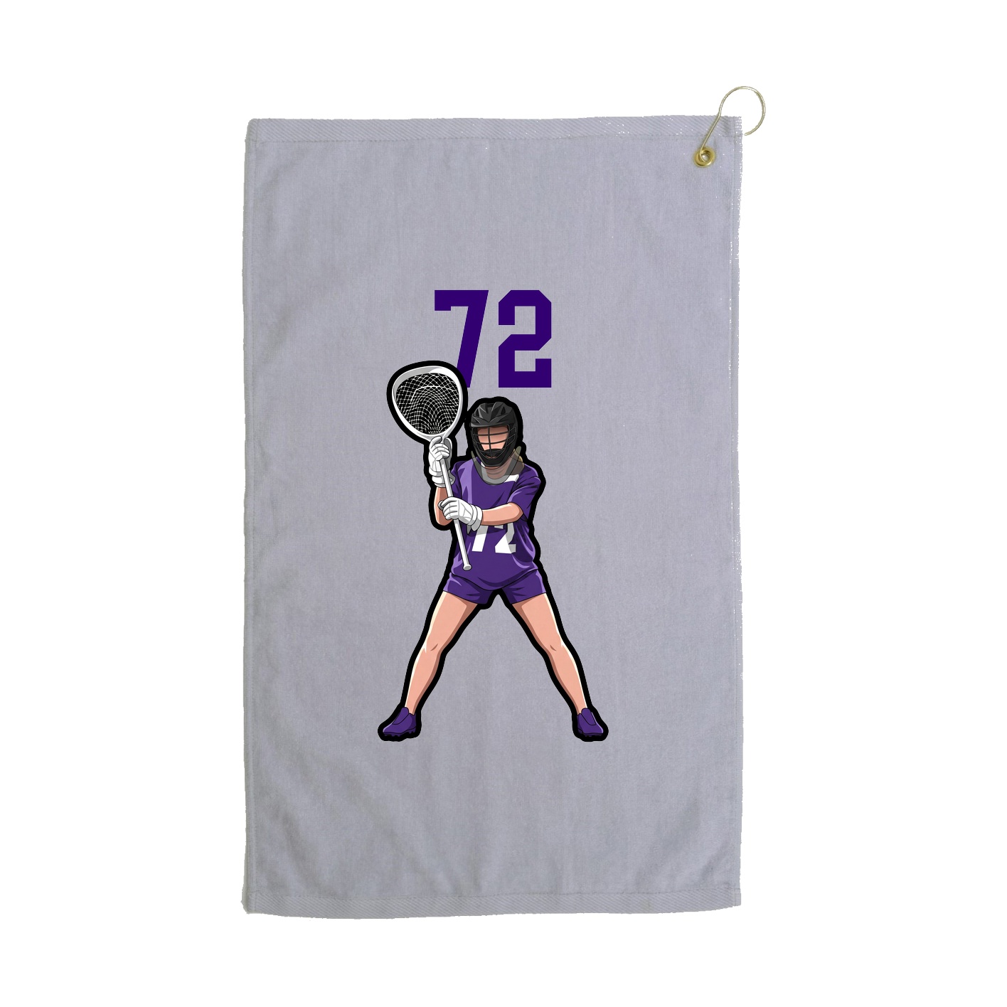 Golf Towel — Number Top in Grey