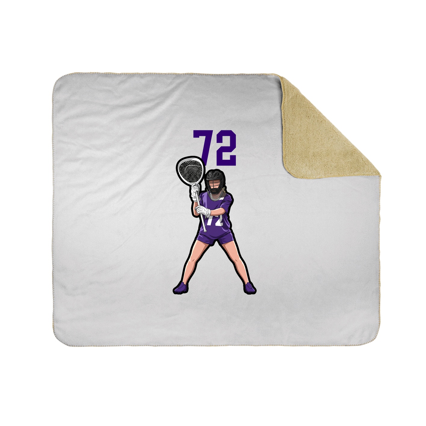 Throw Blanket — Number Top in White