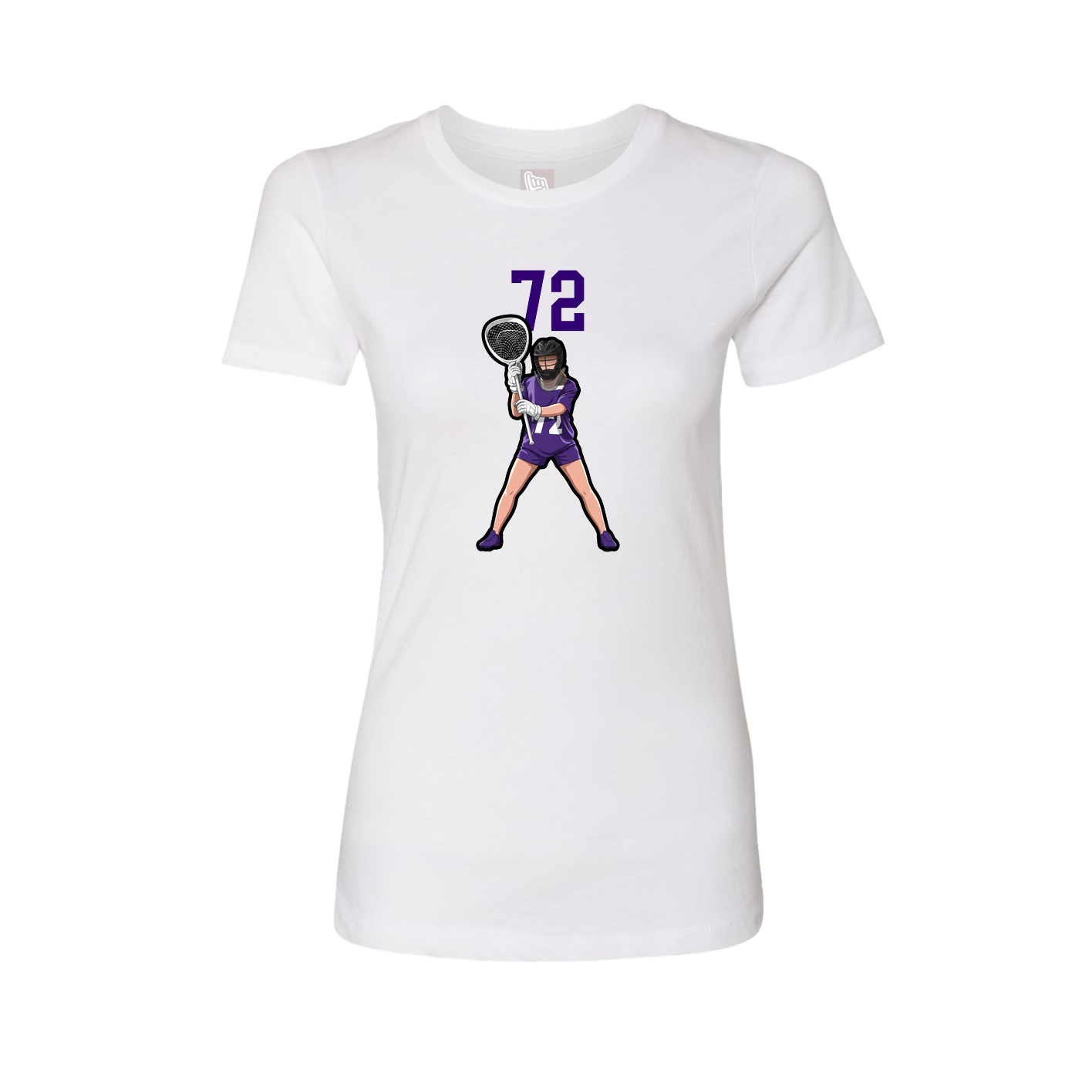 Fitted Women's Tee — Number Top in White