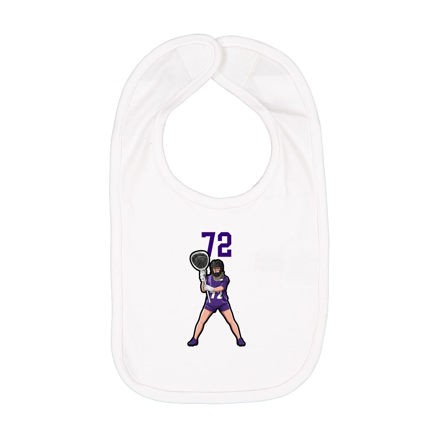 Infant Bib — Number Top in White