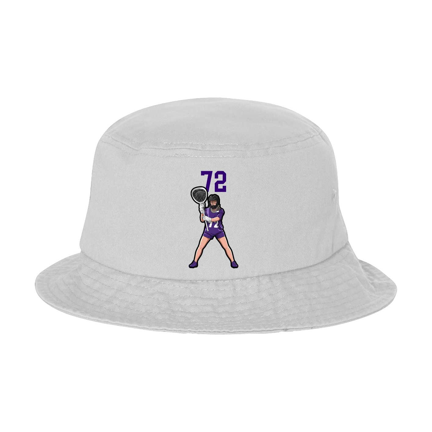 Bucket Cap — Number Top in White