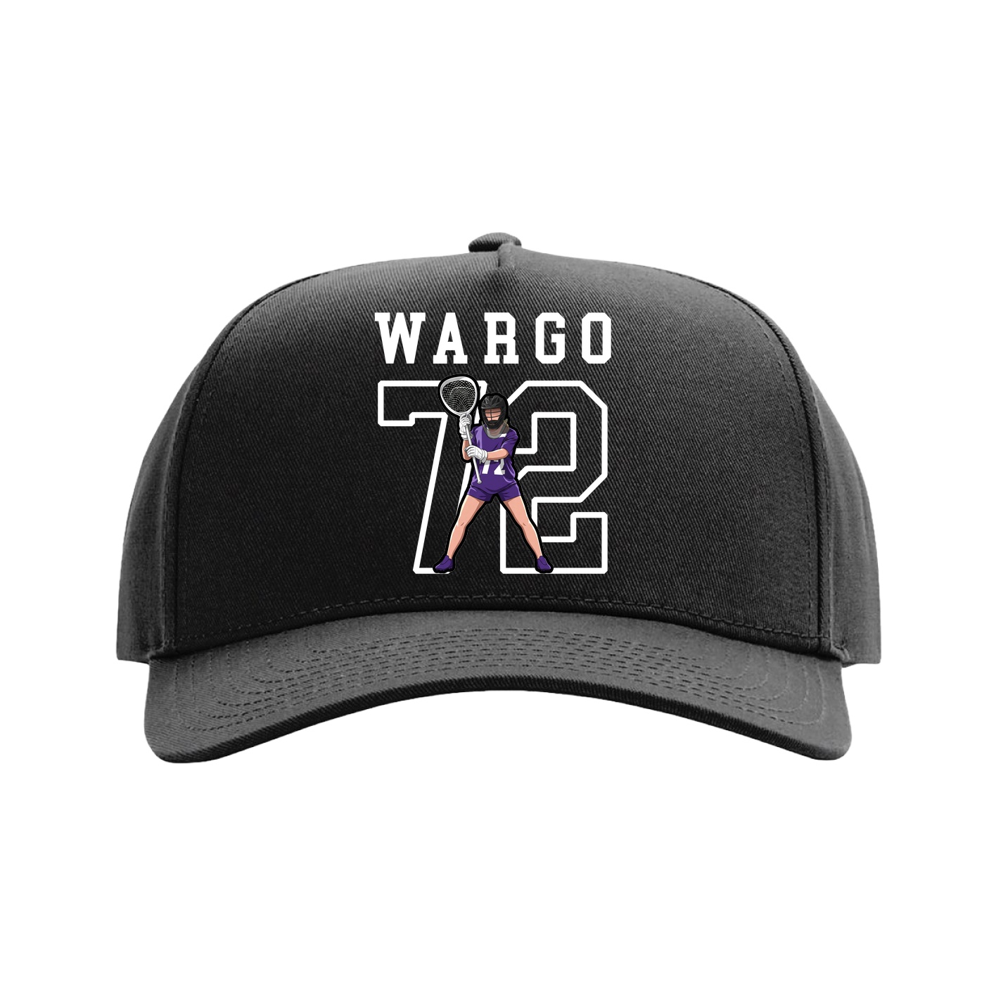 Full Fabric Five-Panel Champ Cap — Shirsey in Black