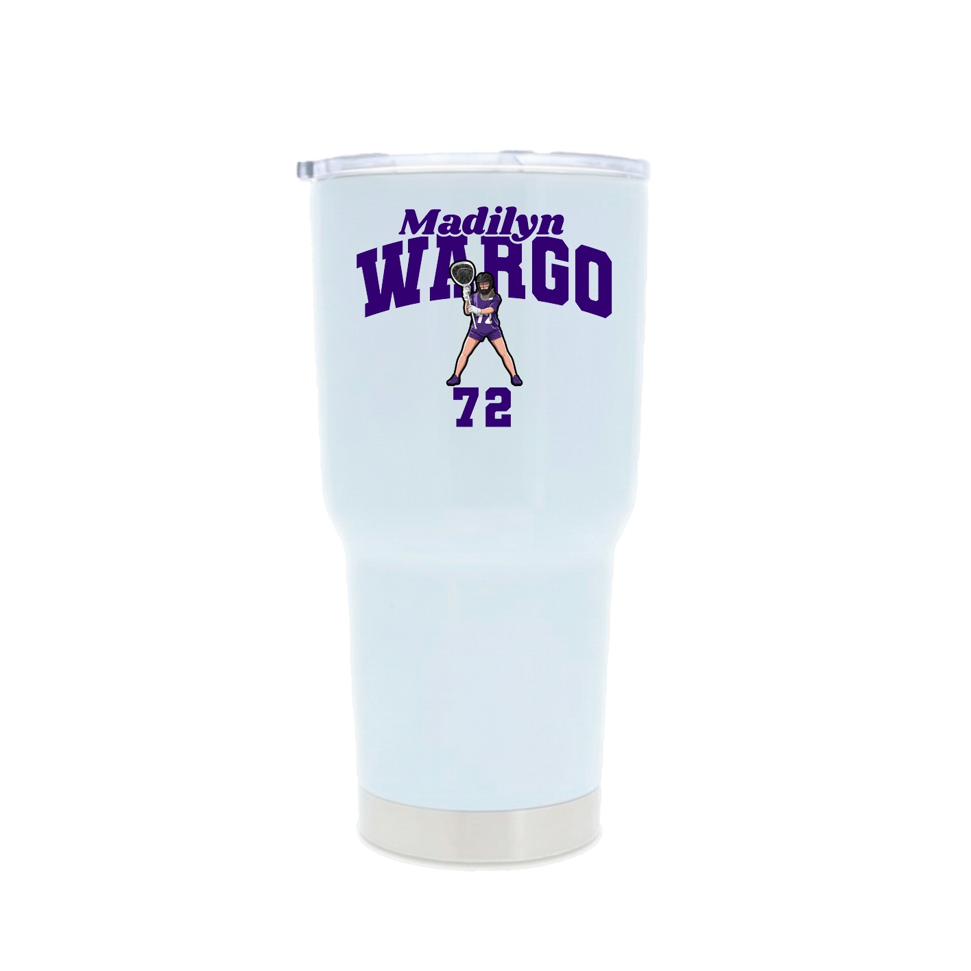 30oz Stainless Steel Tumbler — Signature Arch in White