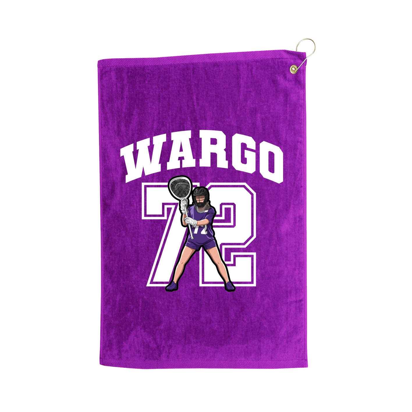 Golf Towel — Number in Purple