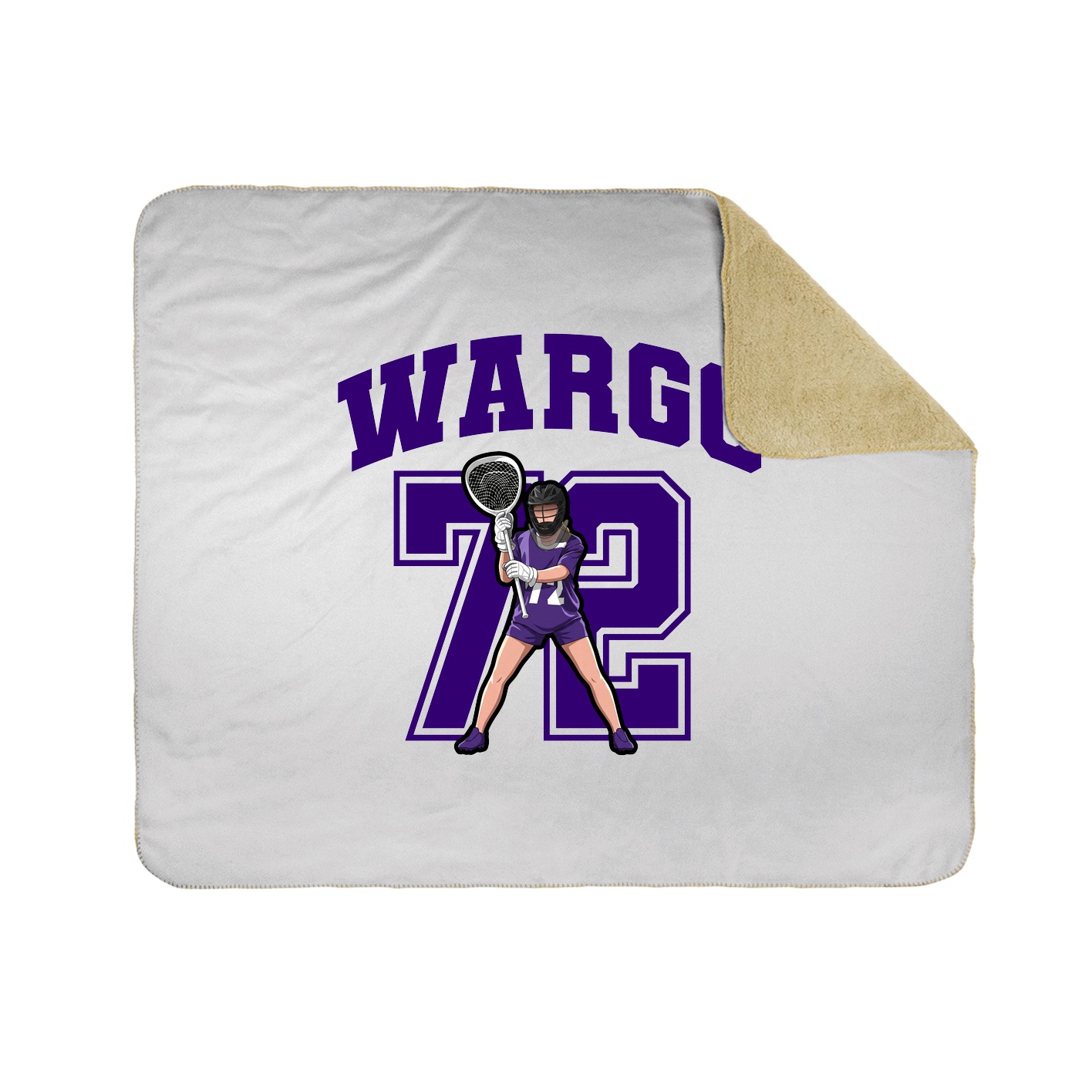 Throw Blanket — Number in White