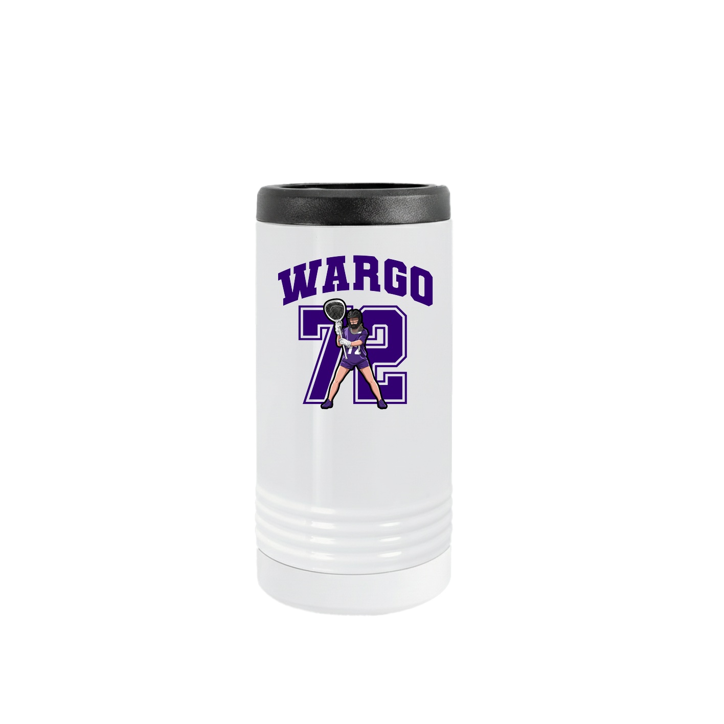 Slim Beverage Holder — Number in White