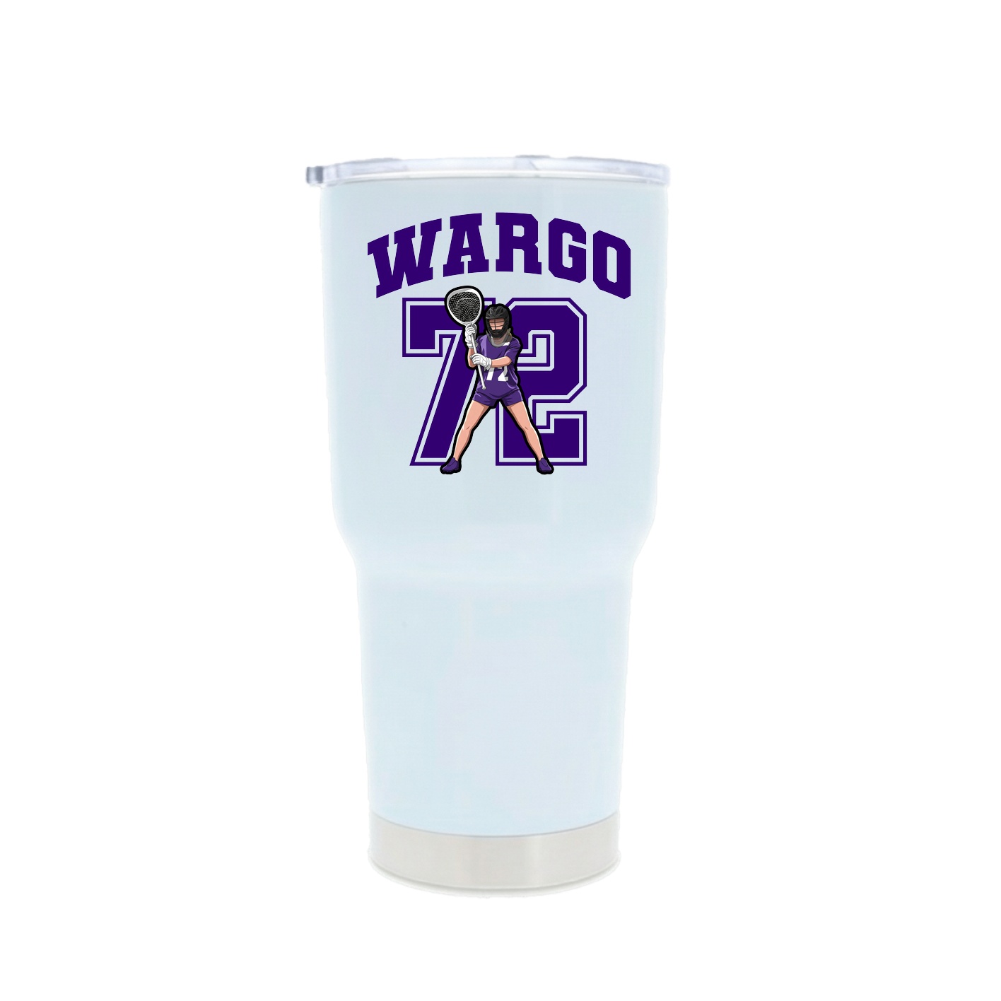 30oz Stainless Steel Tumbler — Number in White