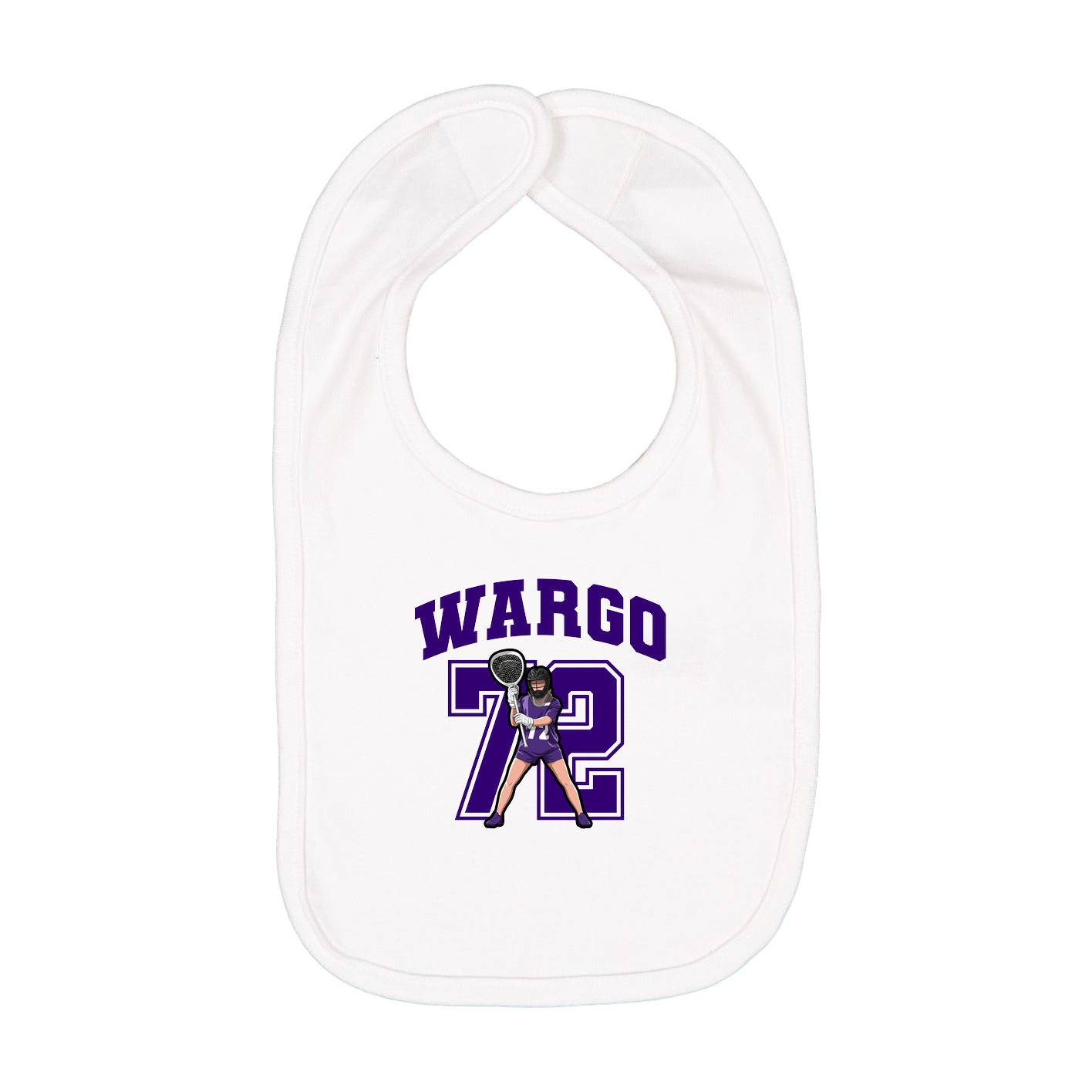Infant Bib — Number in White