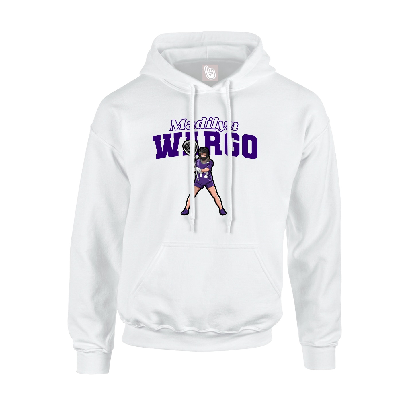 Hoodie — Name Arch in White