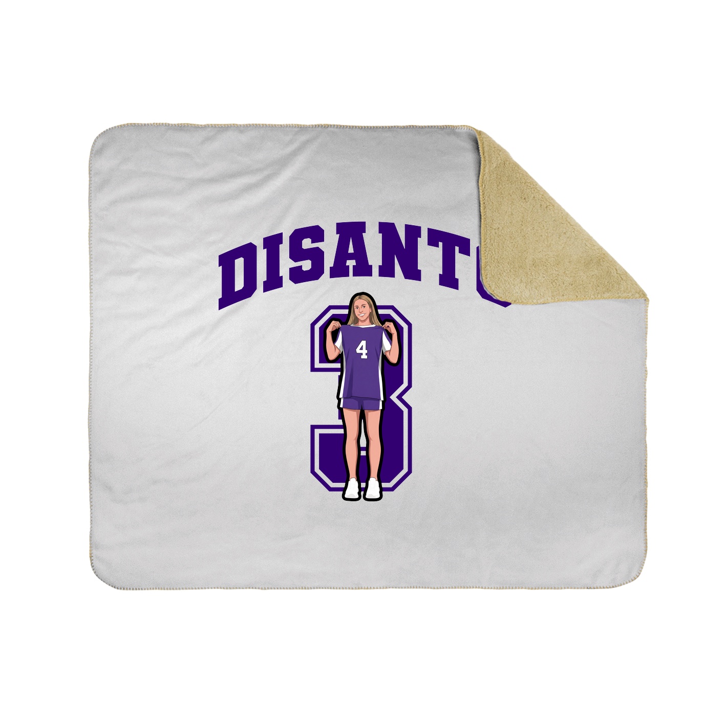 Throw Blanket — Number in White
