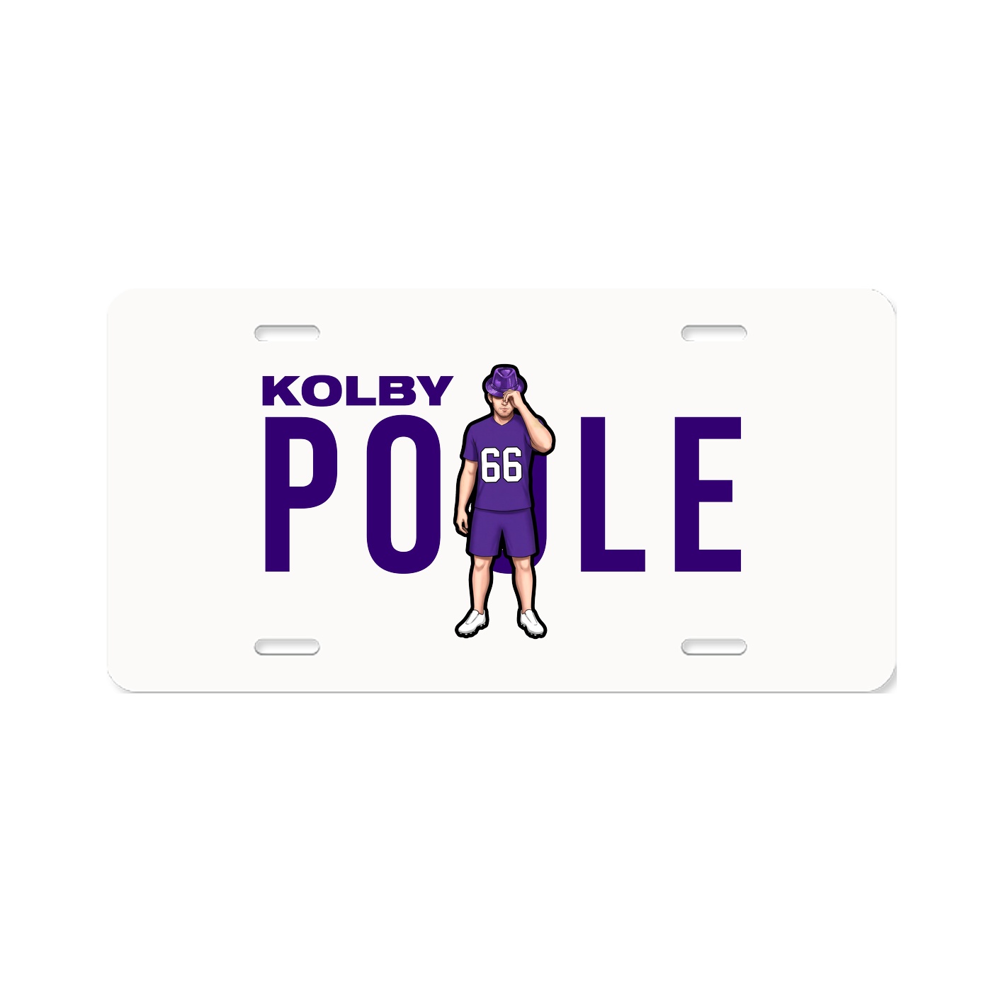 License Plate — Player Name in Classic