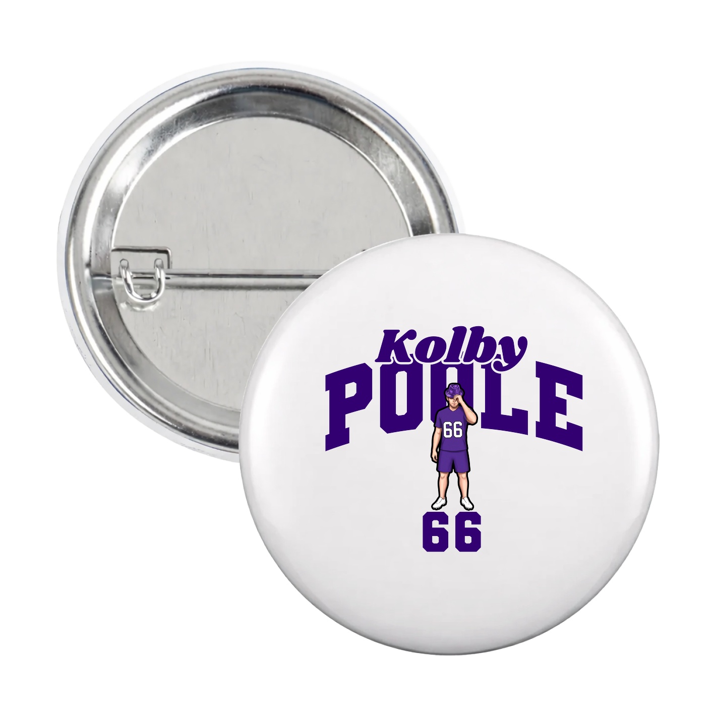 Game Day Button — Signature Arch in White