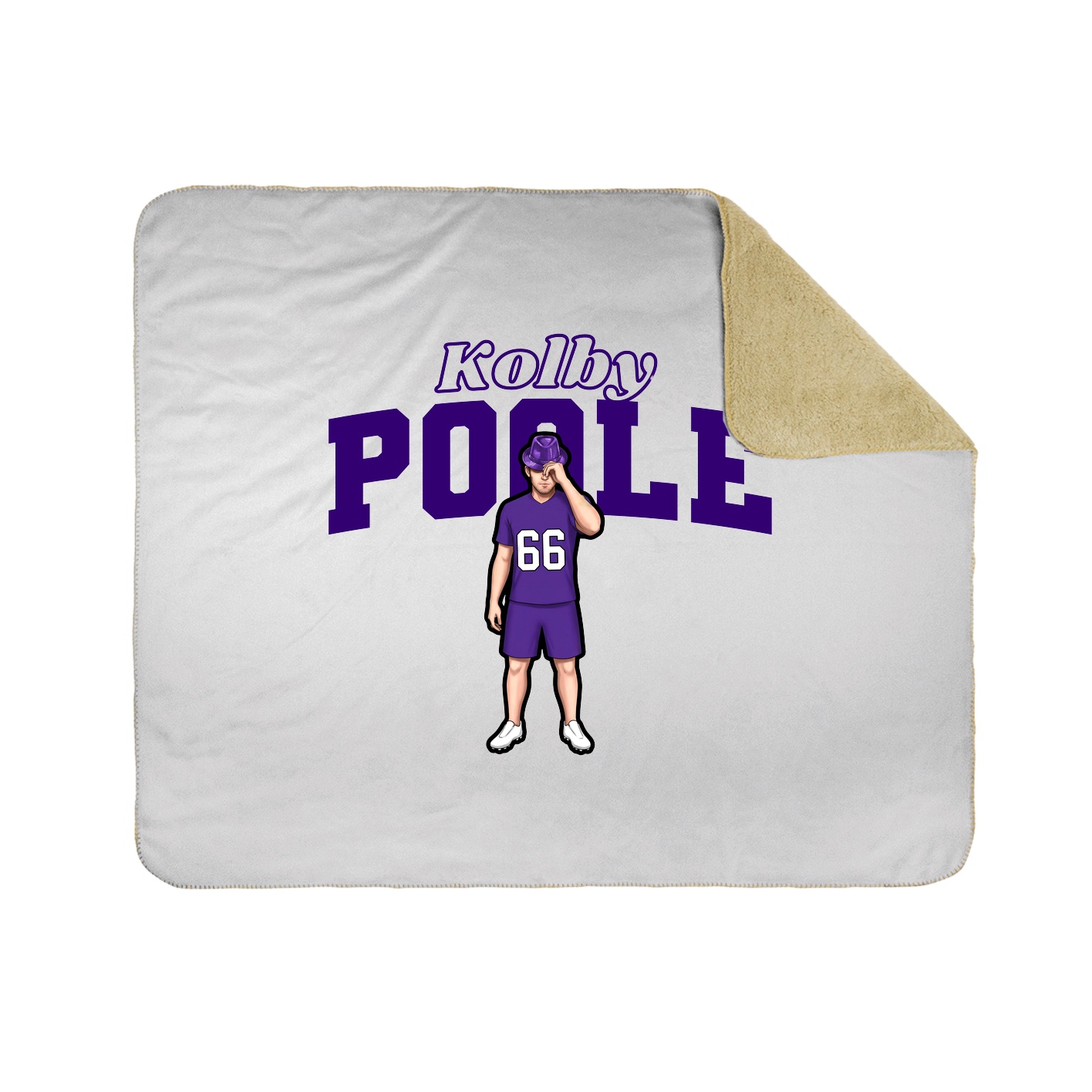 Throw Blanket — Name Arch in White