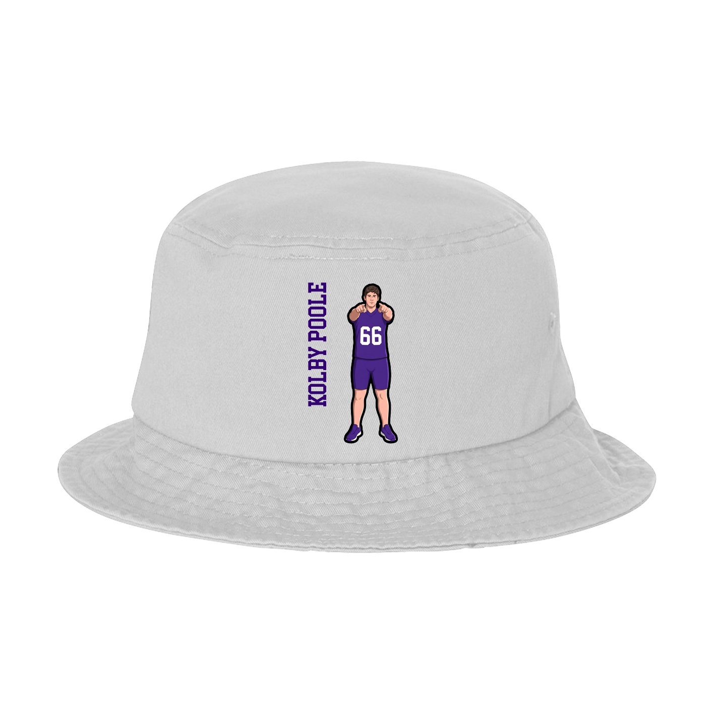 Bucket Cap — Name Vertical in White