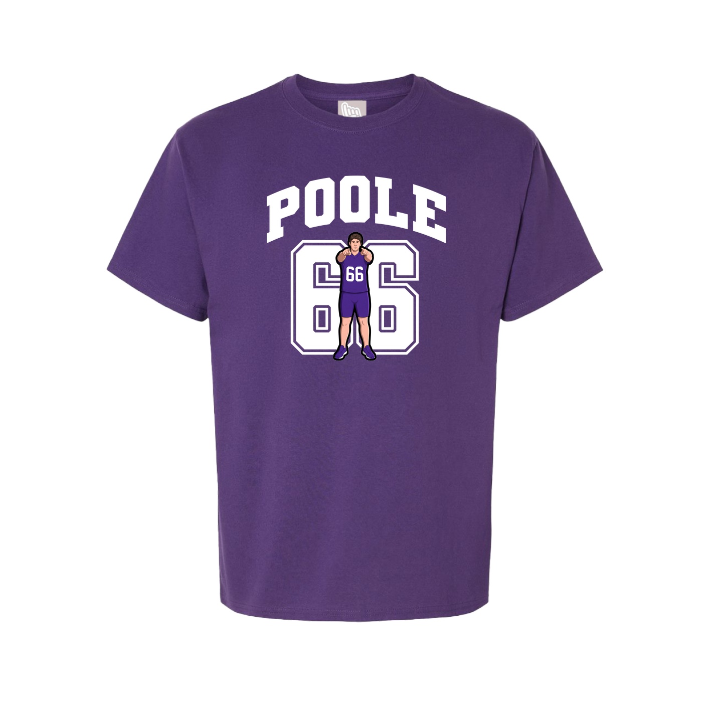 Youth Tee — Number in Purple