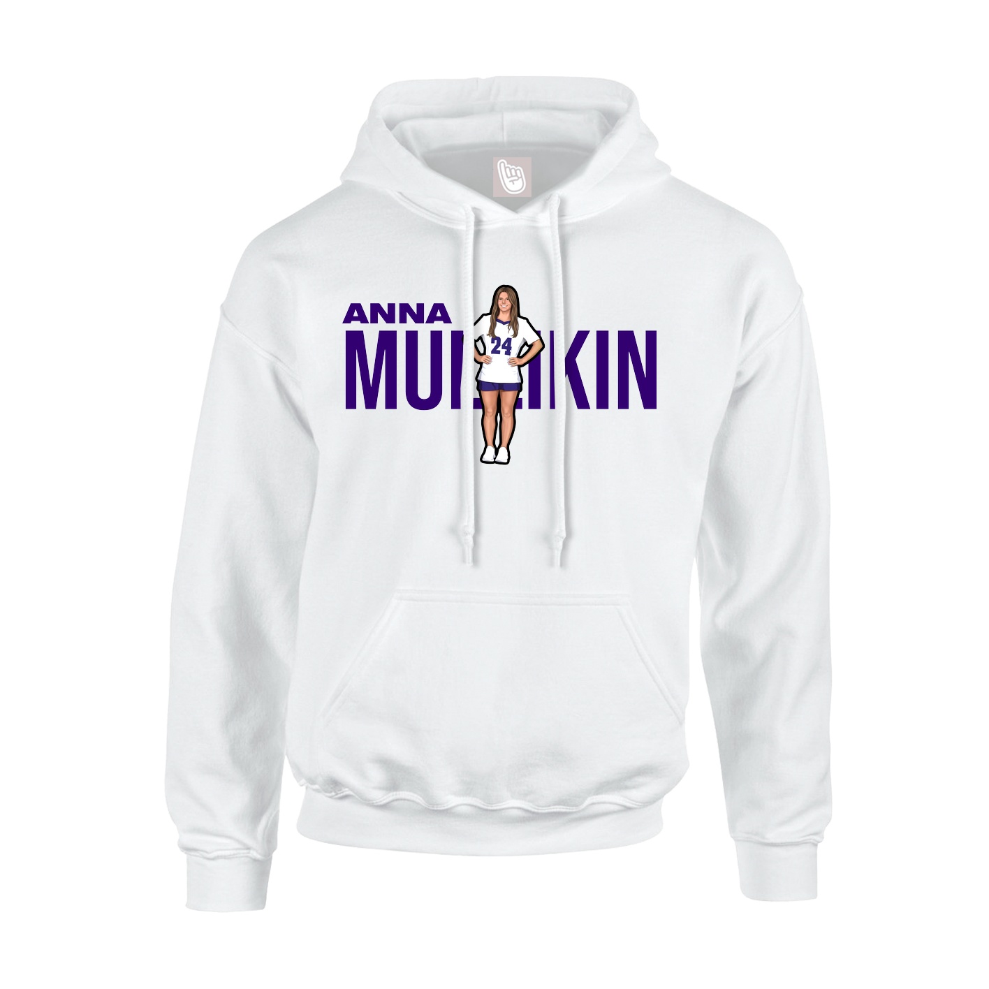 Hoodie — Player Name in White