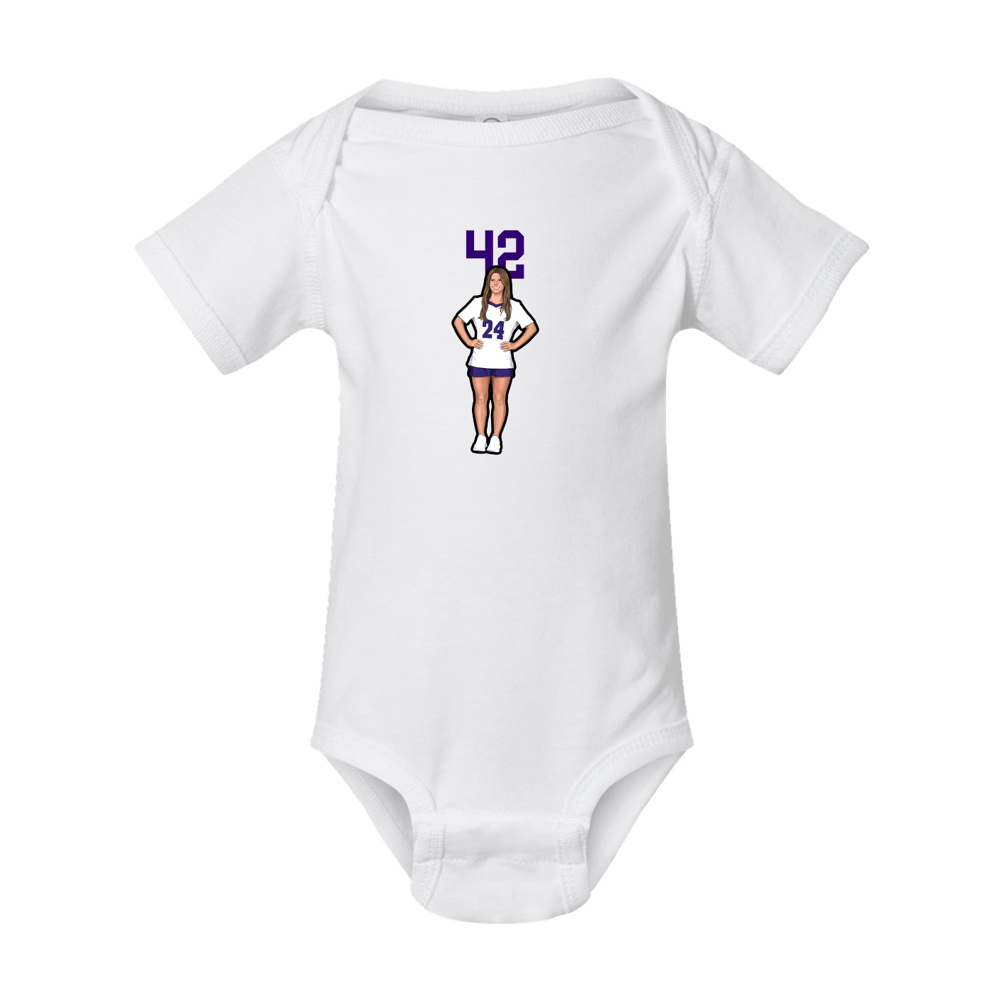 Baby Onesie — Number Top in White