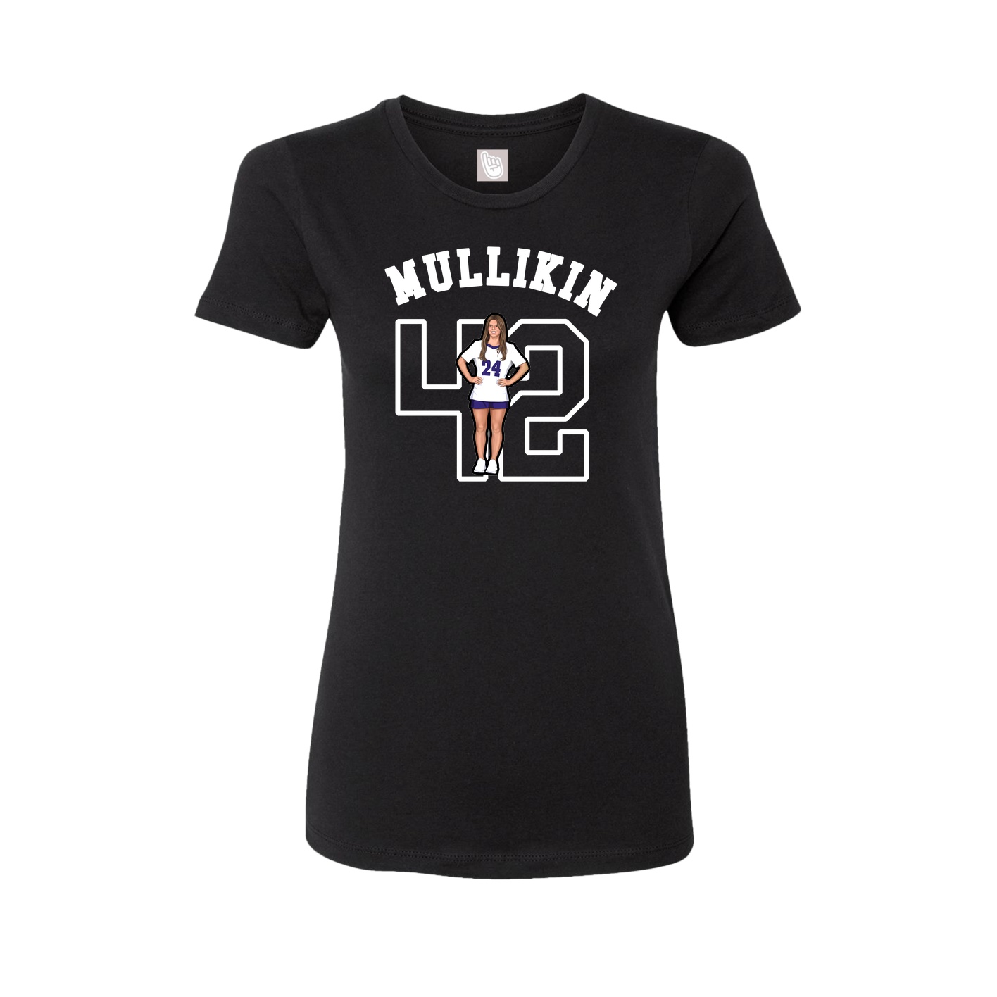 Fitted Women's Tee — Shirsey Arch in Black