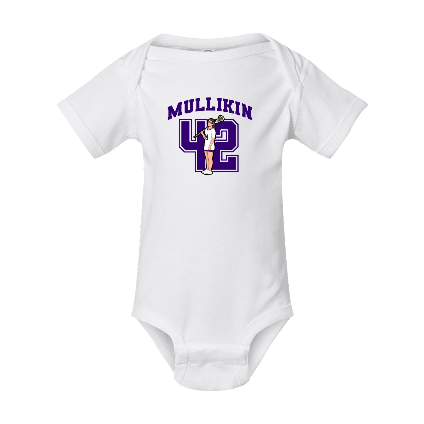 Baby Onesie — Number in White