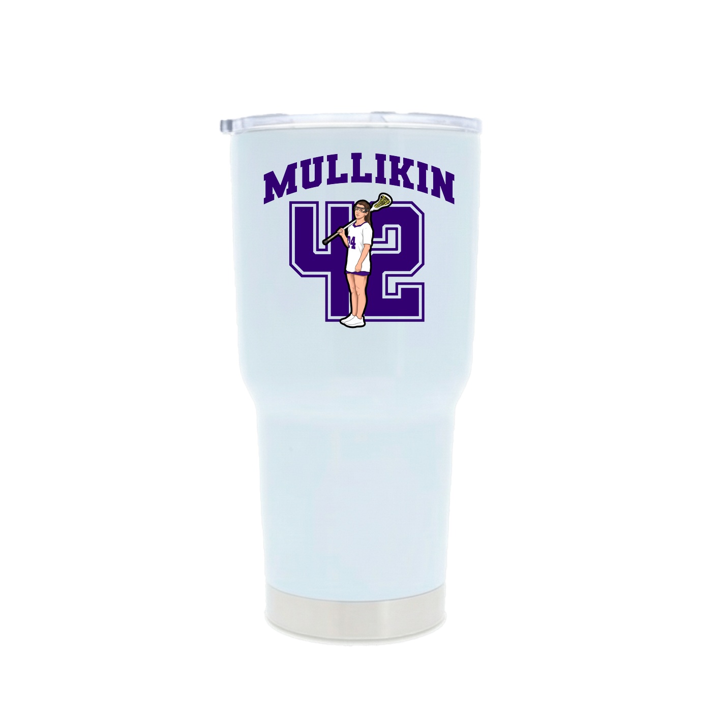 30oz Stainless Steel Tumbler — Number in White