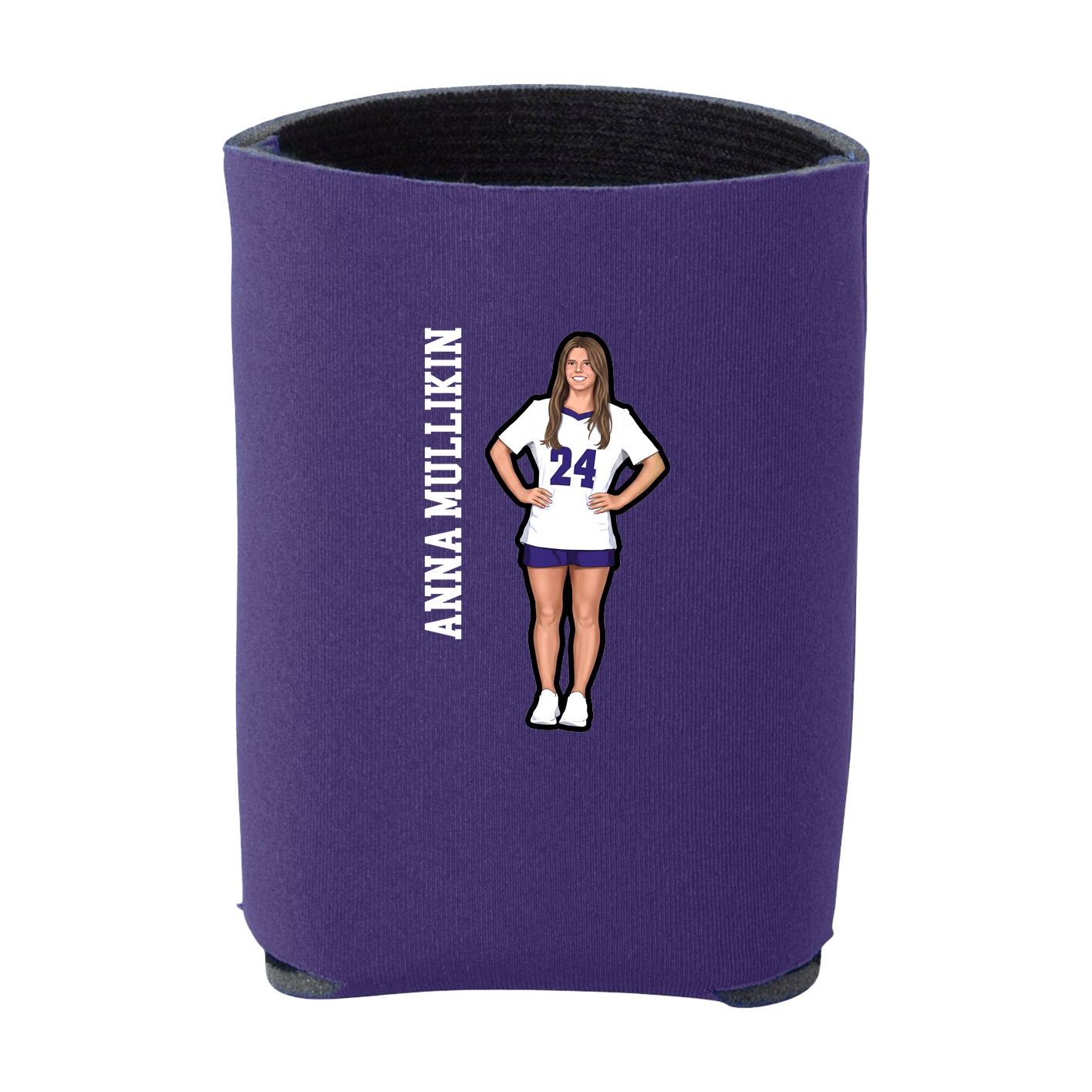 Can Holder — Name Vertical in Purple