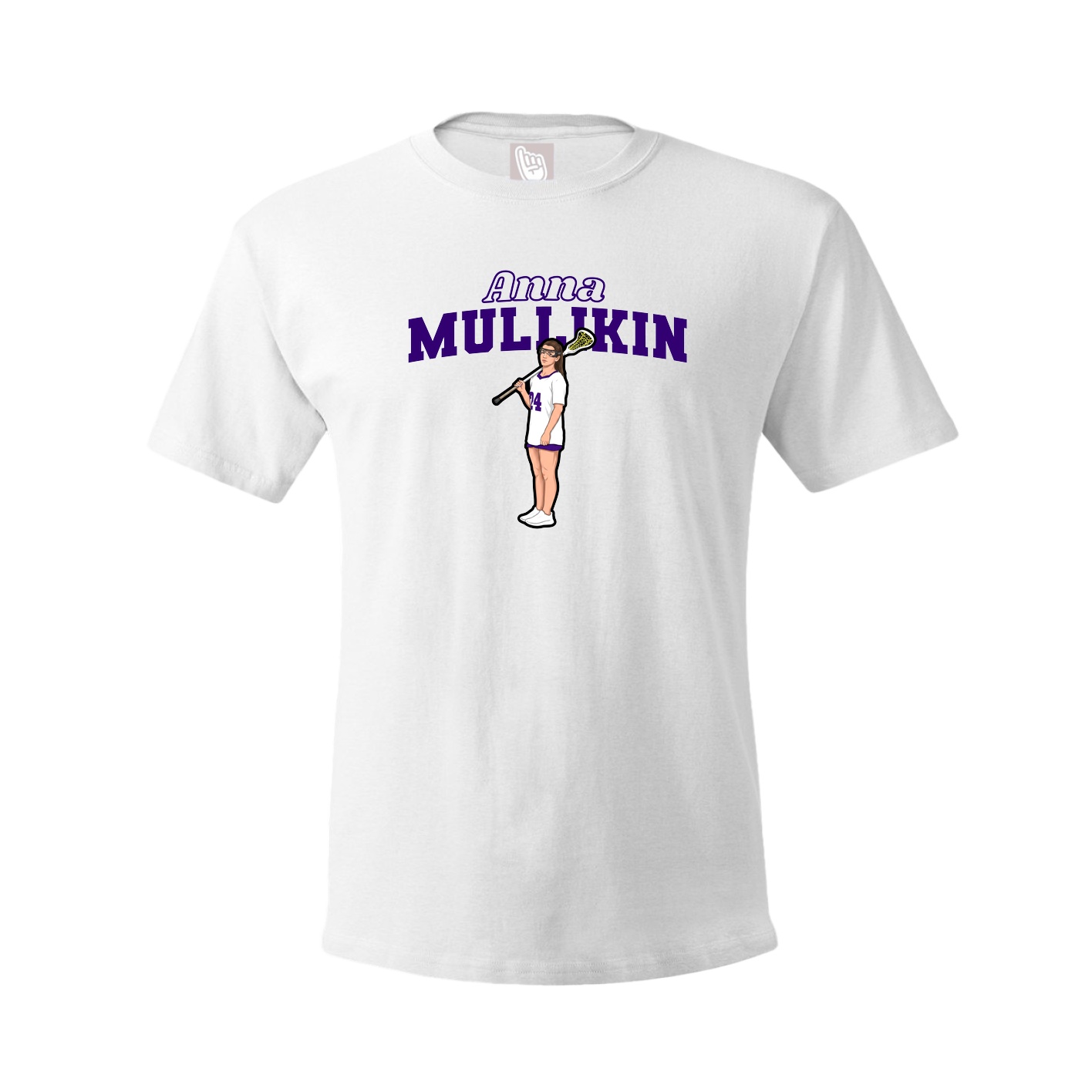 Youth Tee — Name Arch in White