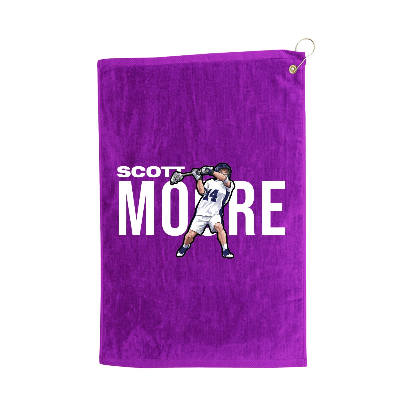 Golf Towel — Player Name in Purple