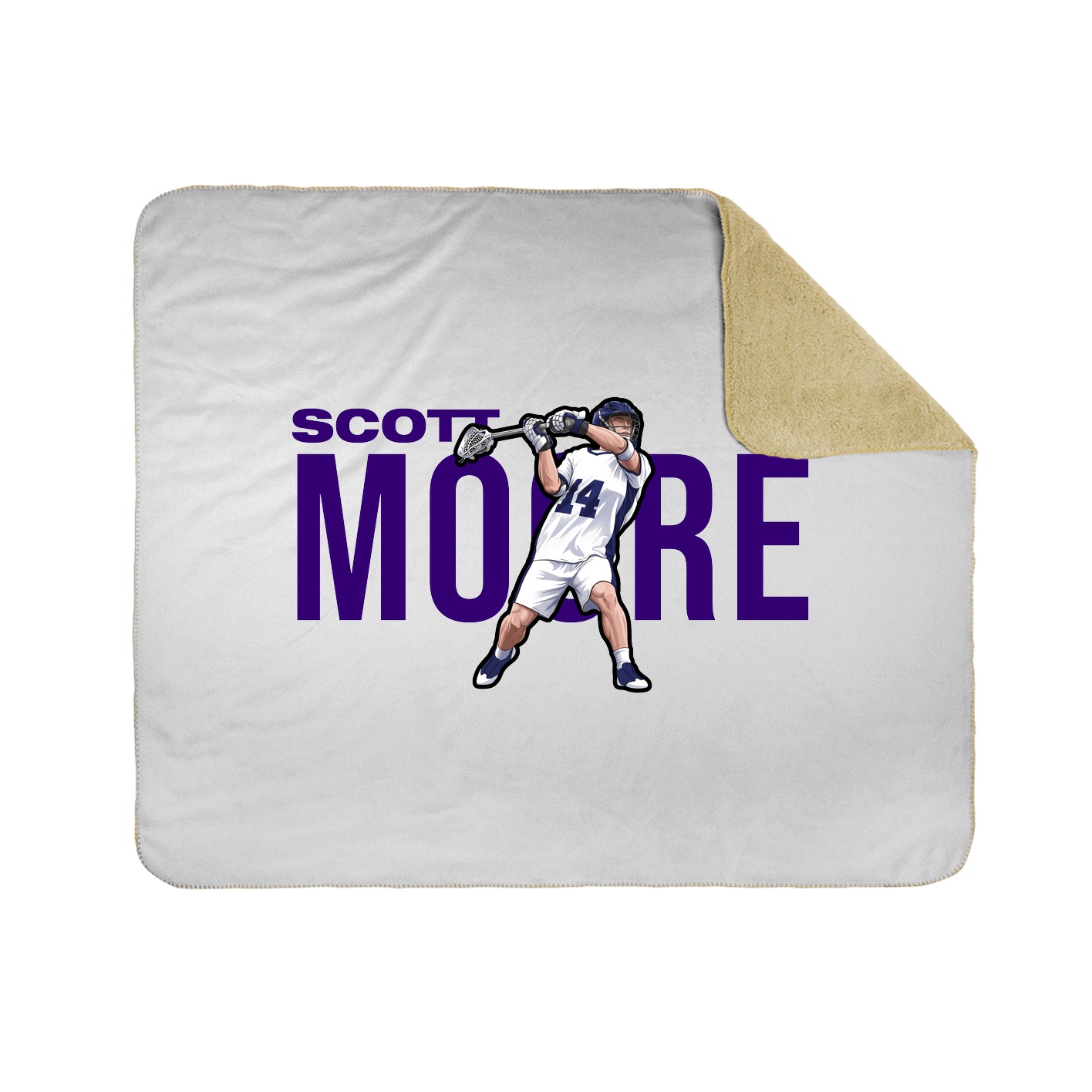 Throw Blanket — Player Name in White