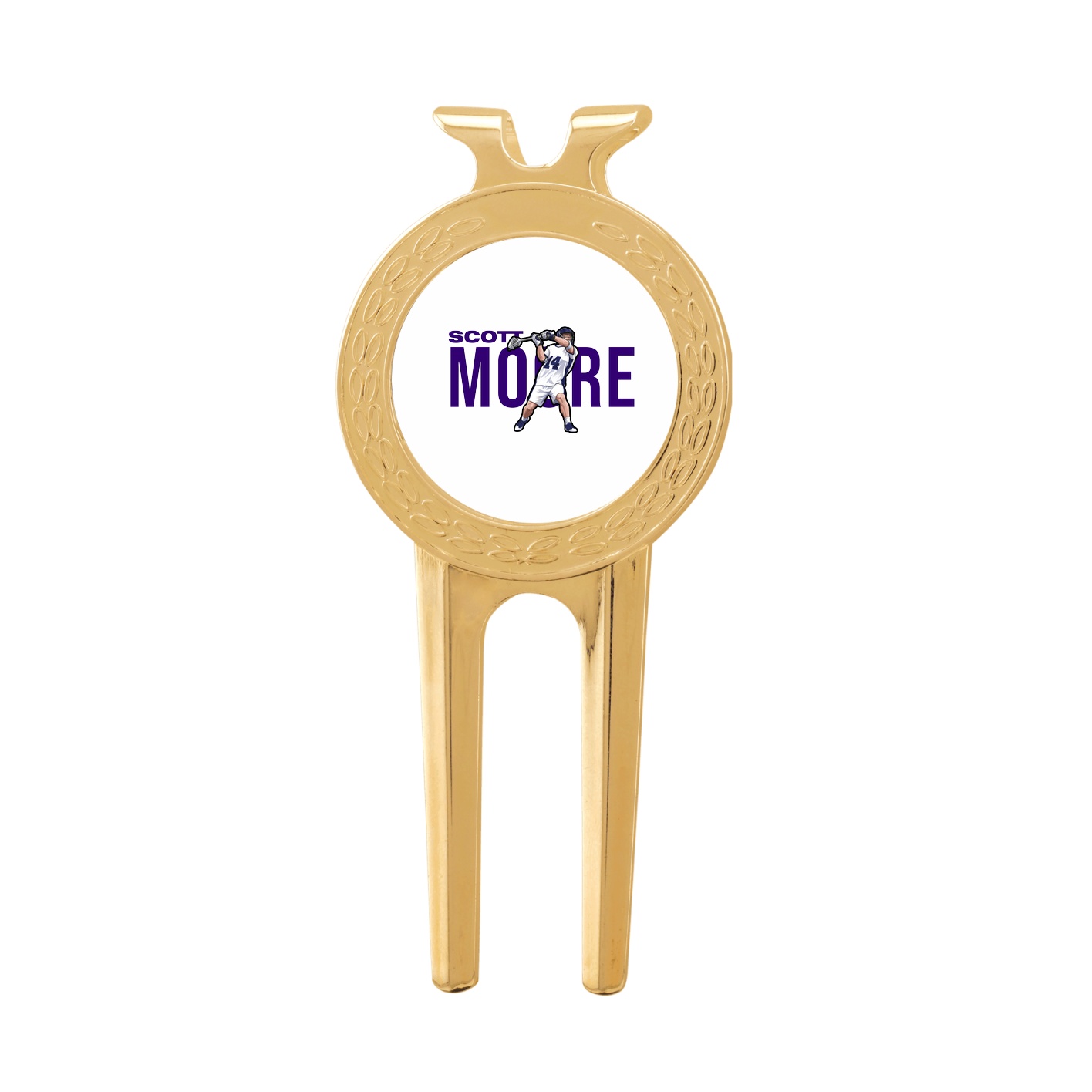 Divot Tool with Ball Marker — Player Name in Classic