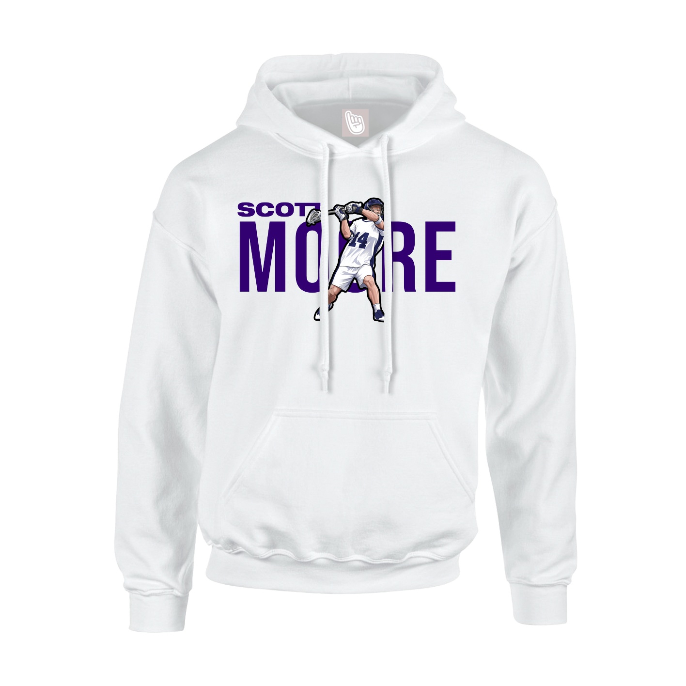 Youth Hoodie — Player Name in White