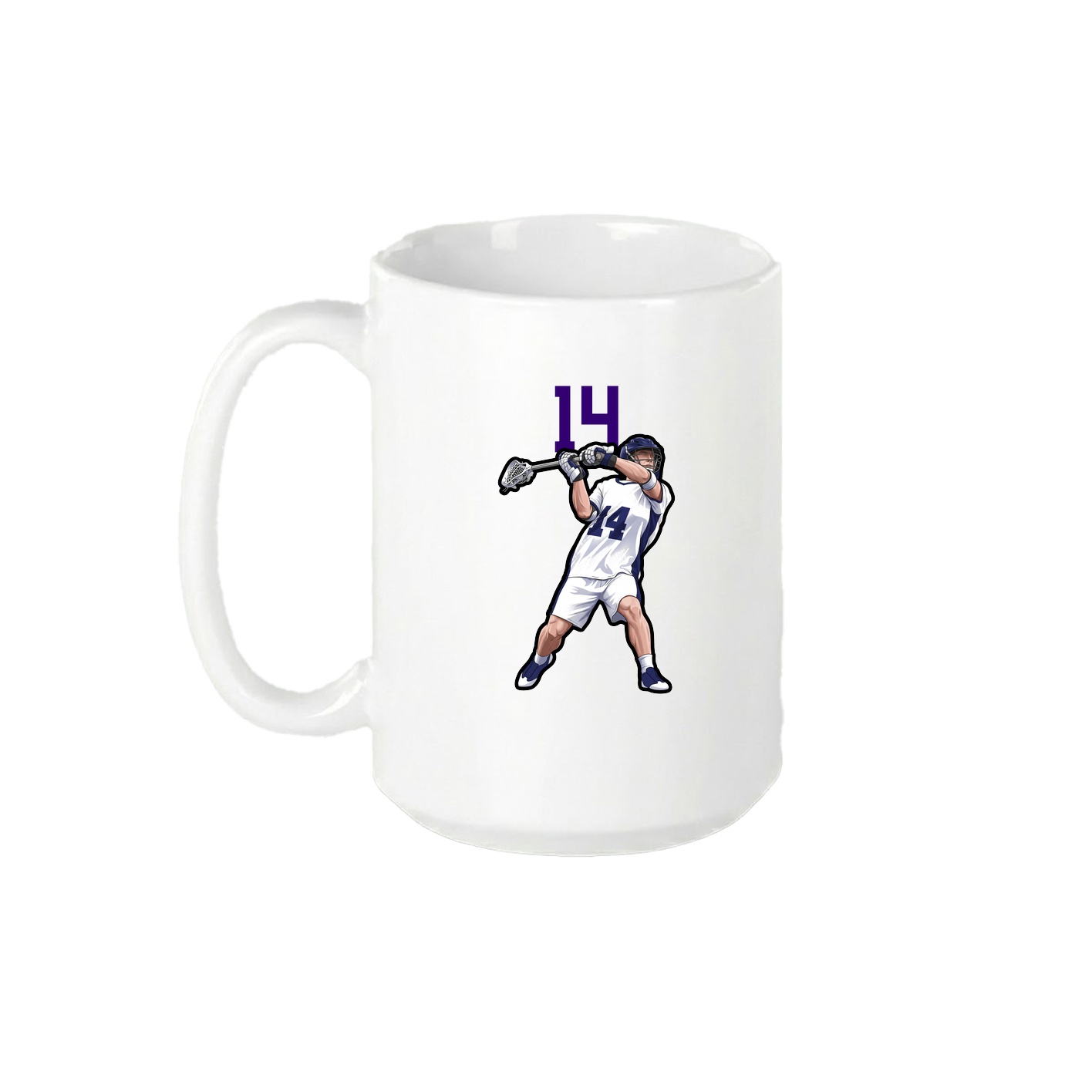 15oz Coffee Mug — Number Top in White