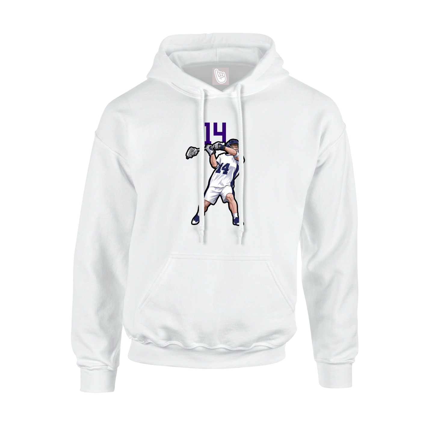 Hoodie — Number Top in White
