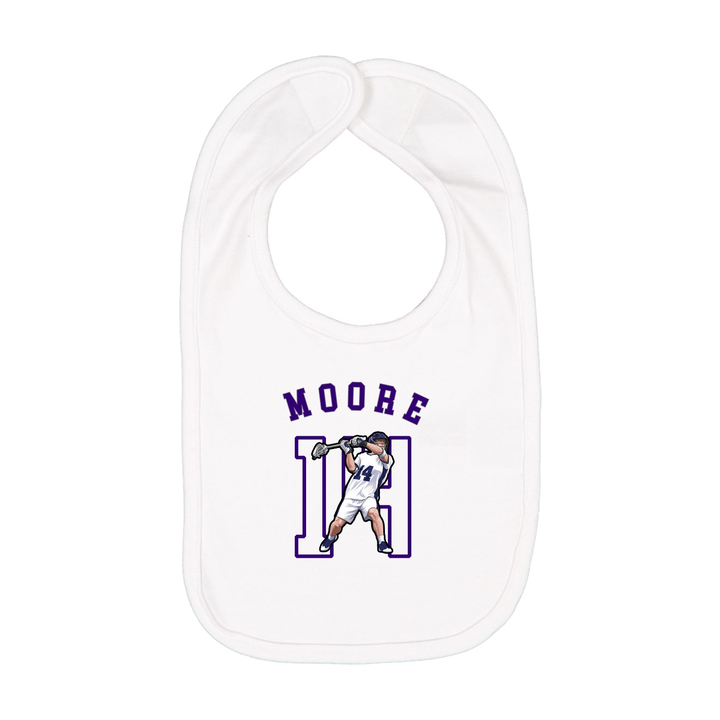 Infant Bib — Shirsey Arch in White